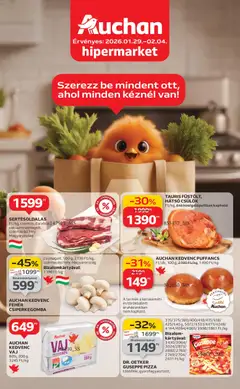 Auchan - Heti Hipermarket ajánlataink - amely érvényes a következő dátumtól: 29.01.2026