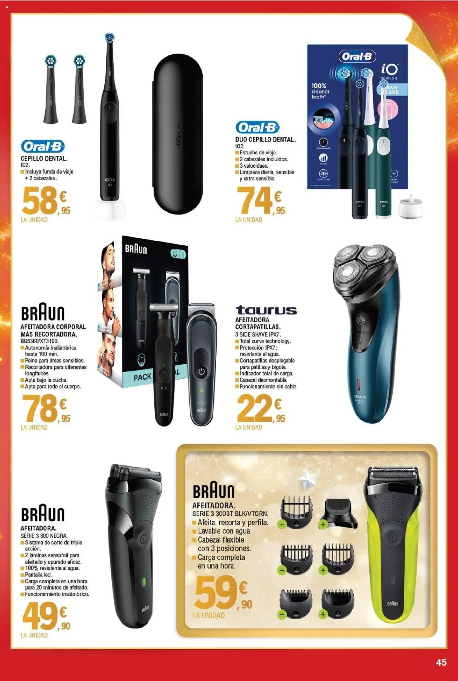 E.Leclerc folleto │ válido desde el 03.12.2025 | Página: 45 | Productos: Cepillo, Afeitadora, Funda