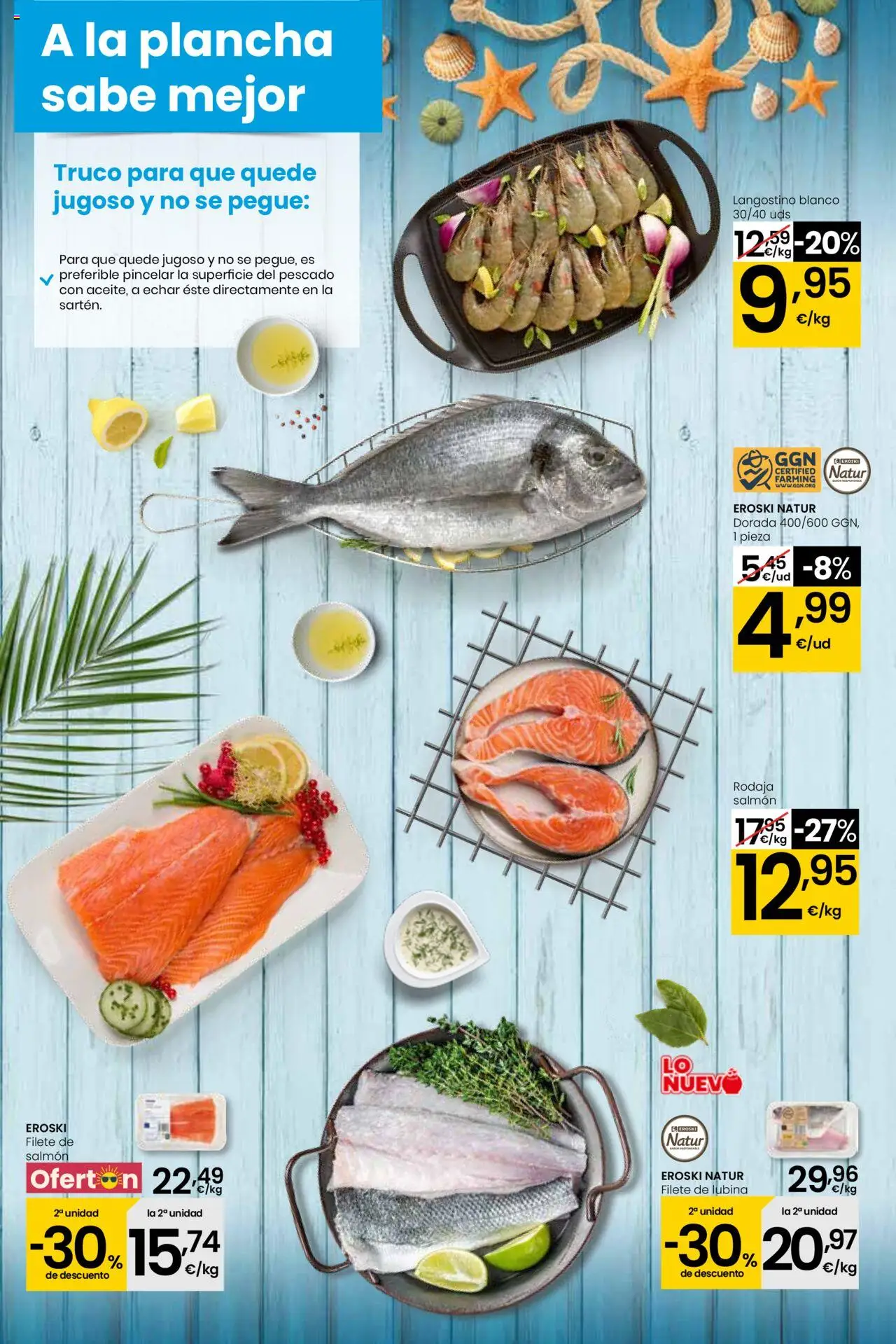 Eroski - Para conquistarte │ válido desde el 14.08.2025 | Página: 7 | Productos: Pescado, Plancha, Filete, Langostino