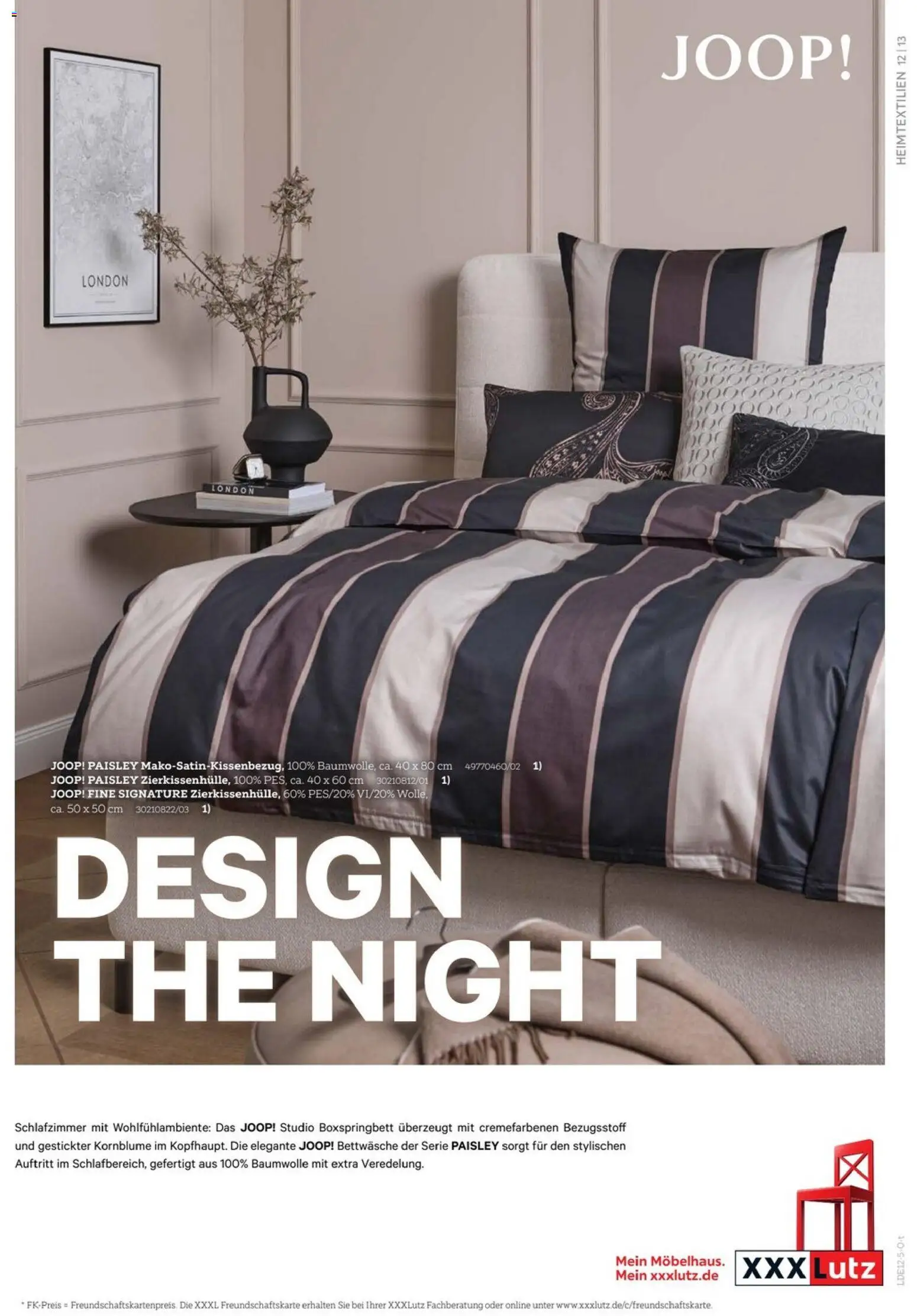 XXXL Lutz Home Collections Joop – gültig ab 30.11.2025 | Seite: 13 | Produkte: Boxspringbett, Bettwäsche