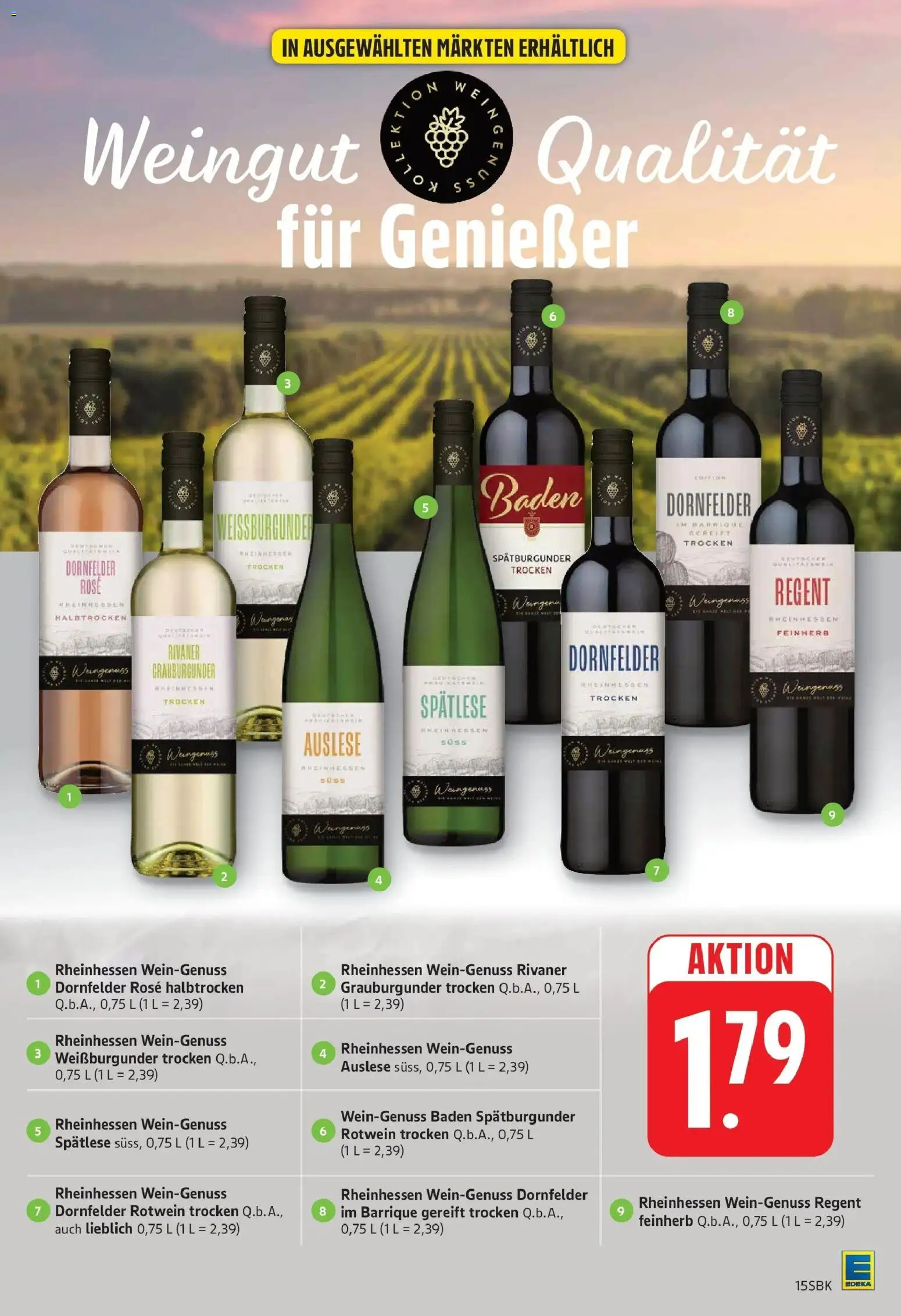 Edeka prospekt Walldorf	 – gültig ab 09.03.2026 | Seite: 15 | Produkte: Rotwein, Rotwein trocken