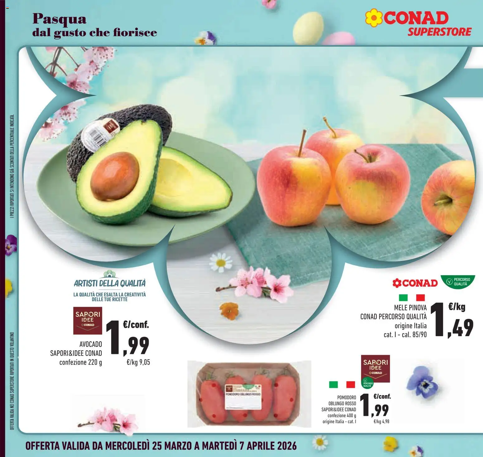 Volantino Conad del 25.03.2026 | Pagina: 20 | Prodotti: Mele, Avocado, Pomodoro