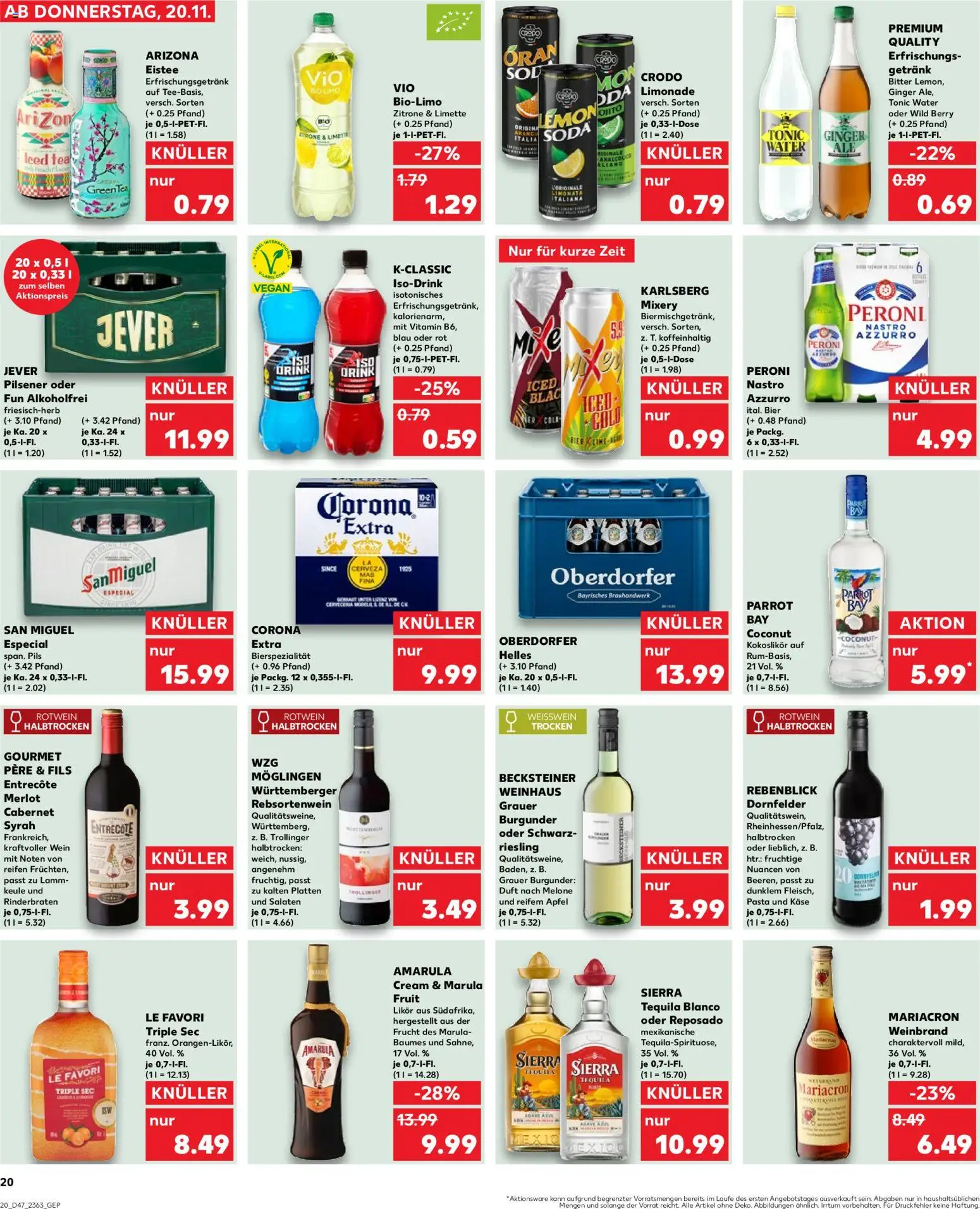 Kaufland prospekt Bremen	 – gültig ab 23.11.2025 | Seite: 20 | Produkte: Rinderbraten, Limonade, Entrecote, Melone