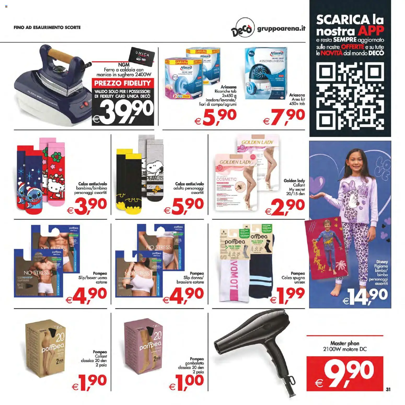 Volantino Decò del 24.10.2025 | Pagina: 36 | Prodotti: Spugna, Caldaia, Pigiama, Slip