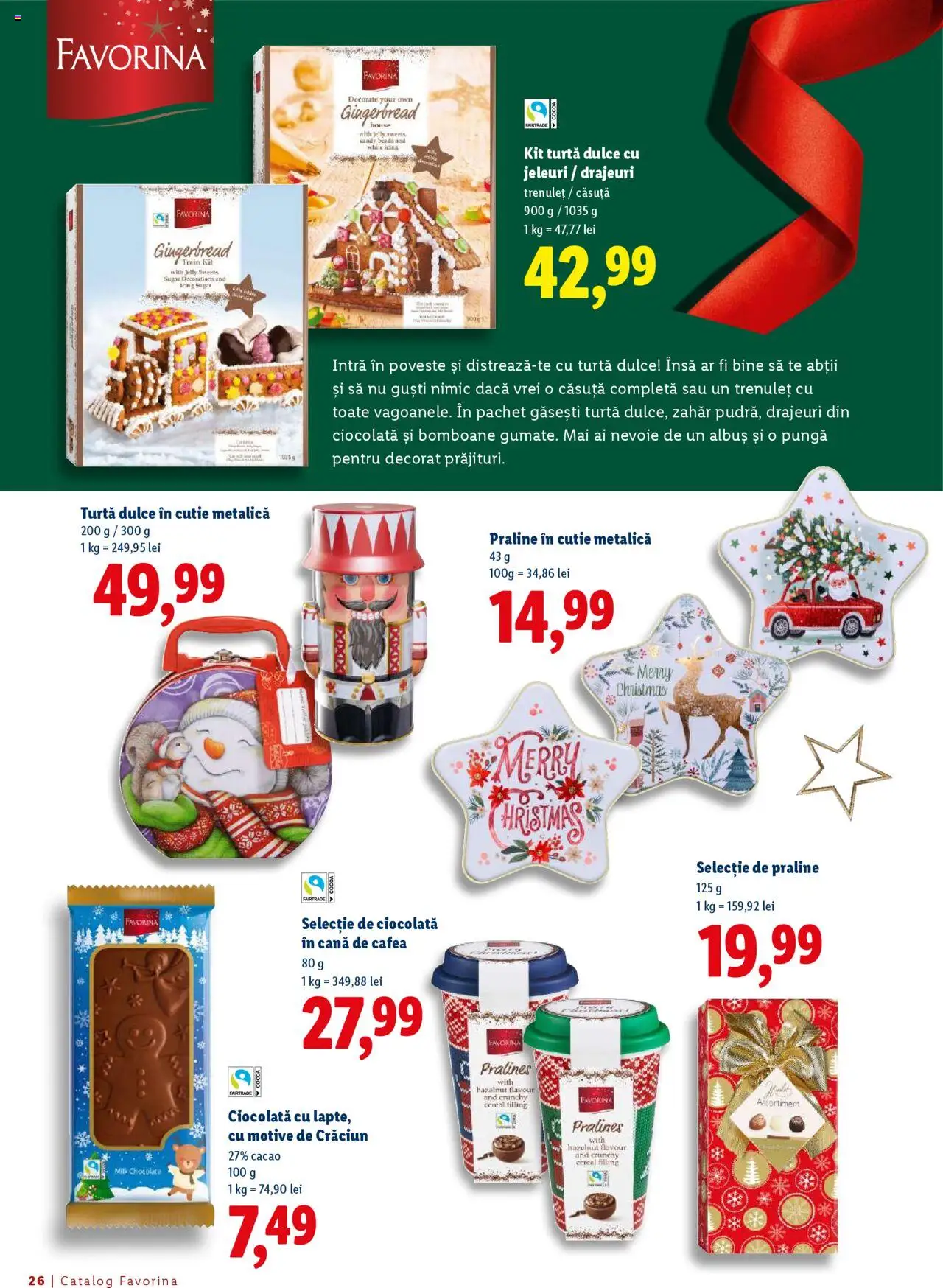 Noul catalog Lidl – valabil de la 16.10.2025 | Pagină: 26 | Produse: Pungă, Ciocolată, Turtă dulce, Jeleuri