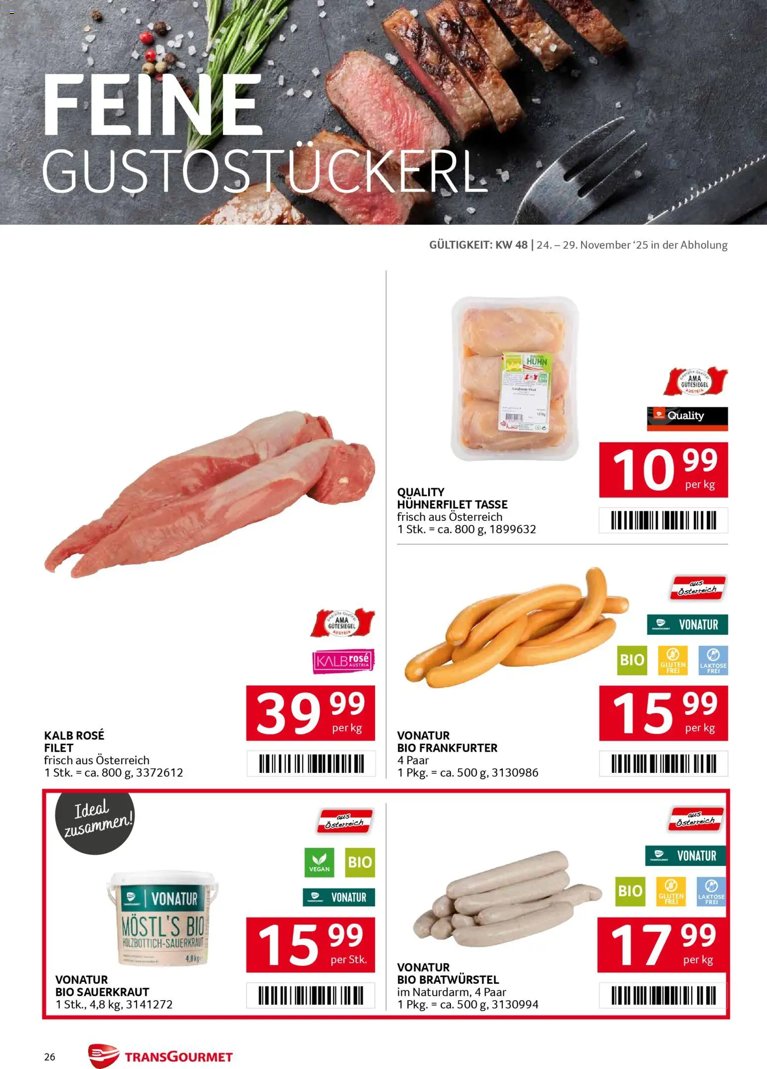 Transgourmet Flugblatt gültig ab 24.11.2025 | Seite: 26