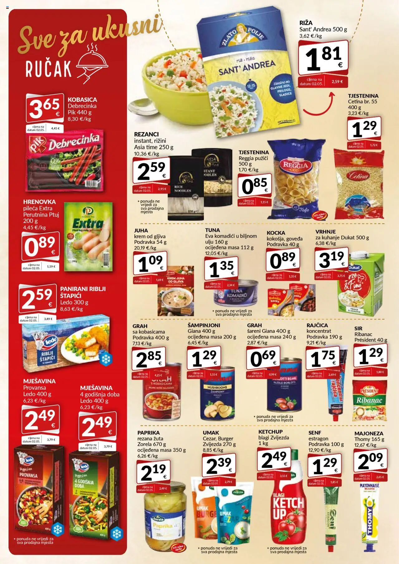 Bakmaz katalog | vrijedi od 04.09.2025 | Stranica: 4 | Proizvodi: Podravka, Šampinjoni, Perutnina Ptuj, Štapići