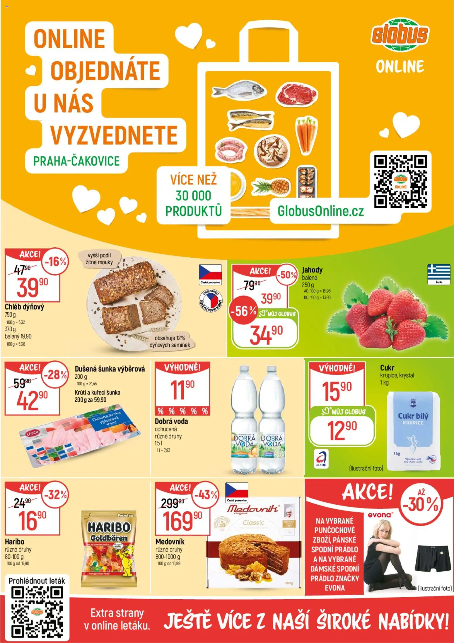 Globus leták od 21.01.2026 | Strana: 2 | Produkty: Dobrá voda, Haribo, Kuřecí šunka, Cukr