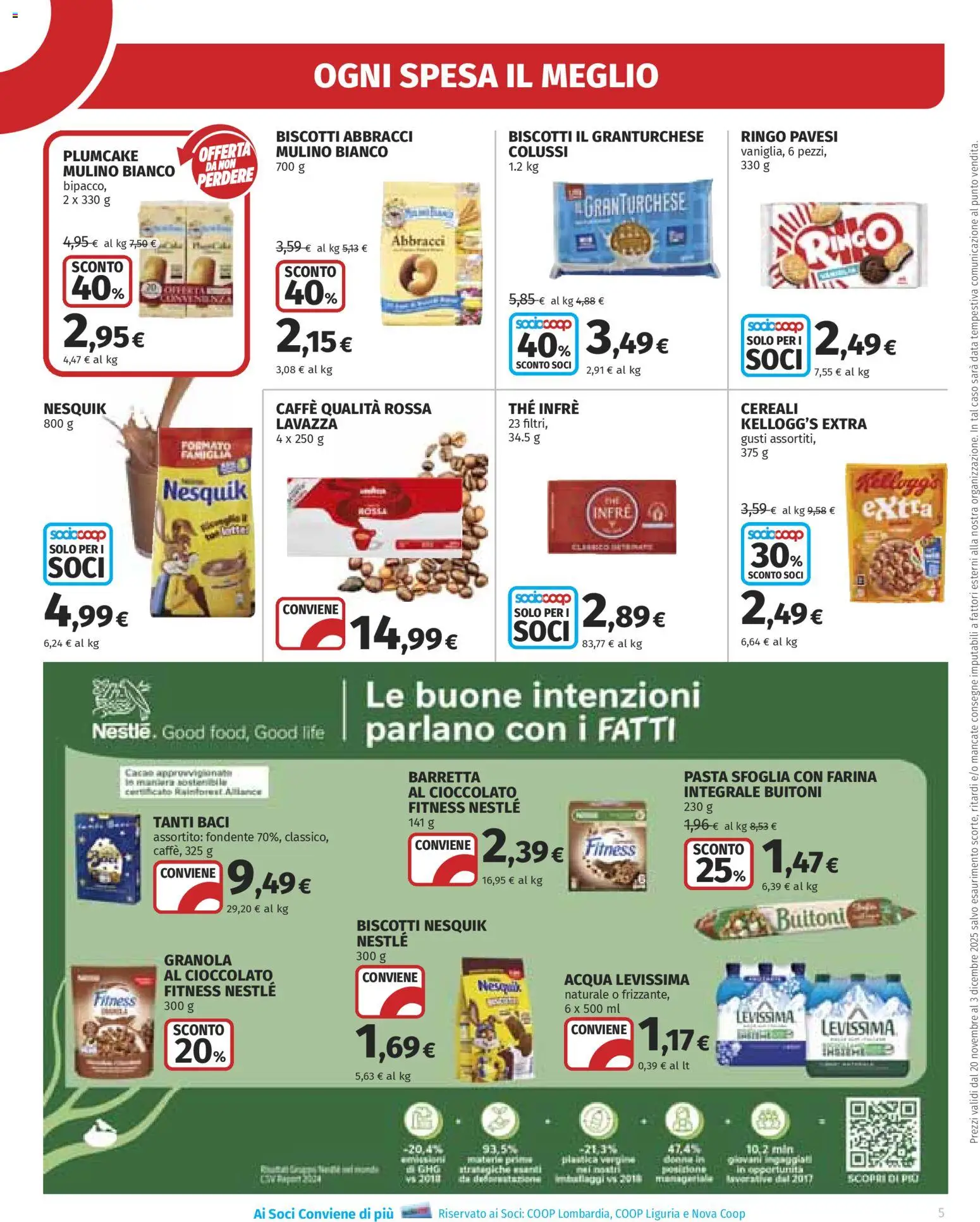 Volantino Ipercoop del 20.11.2025 | Pagina: 5 | Prodotti: Pasta, The, Barretta, Lavazza