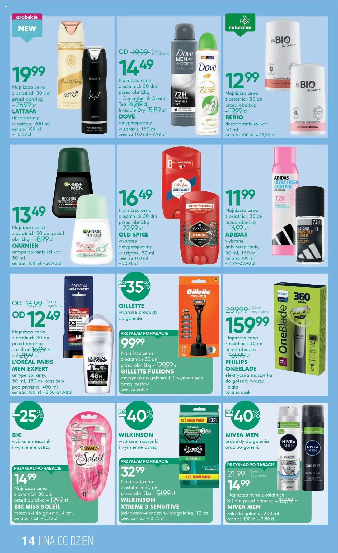 Super-pharm Gazetka od 04.10.2025 | Strona: 14 | Produkty: Gillette, Jagody, Maszynka do golenia, Old spice