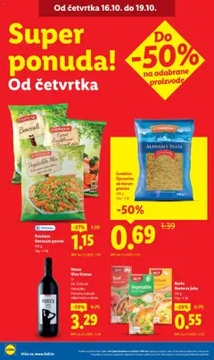 Venus Vino Vranac, Vino Vranac, 1L, alk. 11,5% vol. Poluslatko - Pregled kataloga iz trgovine Lidl, vrijedi od 16.10.2025 | Stranica: 2 | Proizvodi: Vino, Tjestenina, Povrće, Pasta