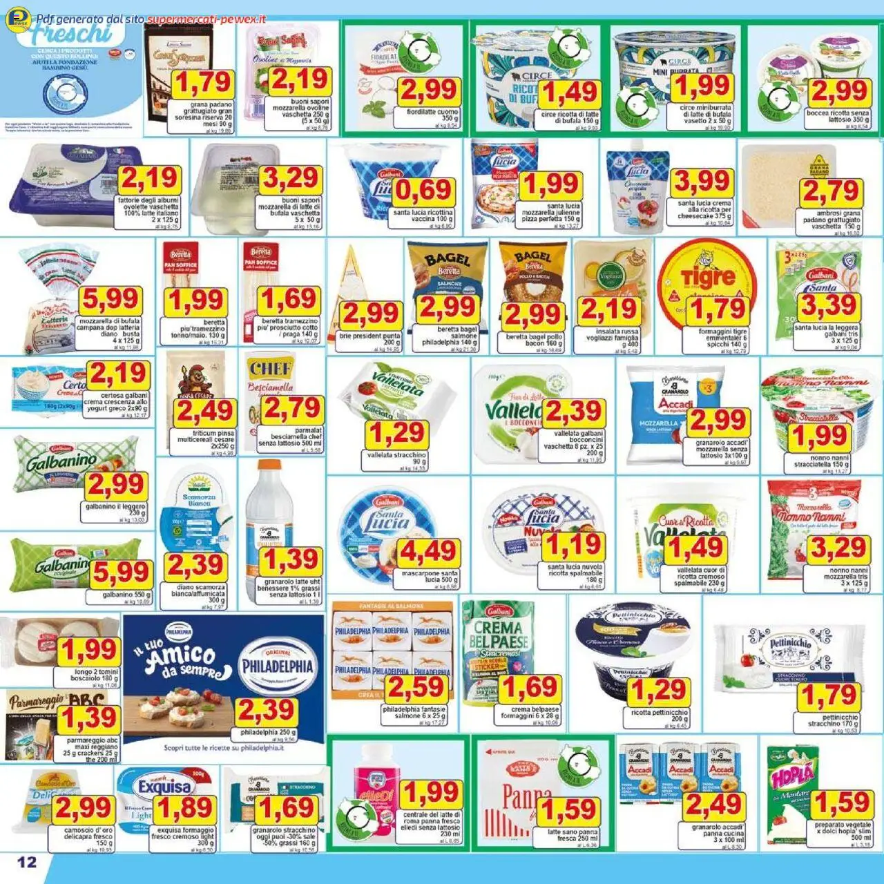 Volantino Pewex del 25.07.2025 | Pagina: 12 | Prodotti: Crema, Salmone, Crackers, Stracchino
