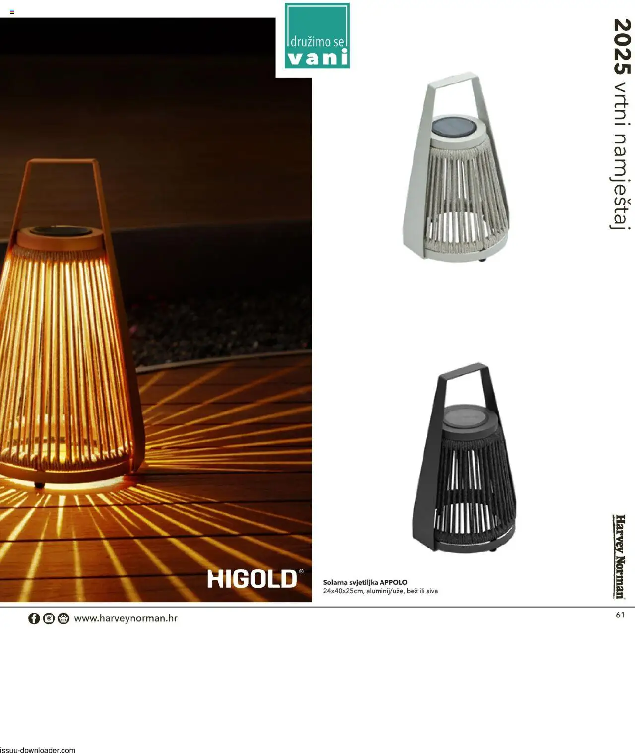 Harvey Norman katalog | vrijedi od 19.03.2025 | Stranica: 61 | Proizvodi: Vrtni namještaj, Svjetiljka