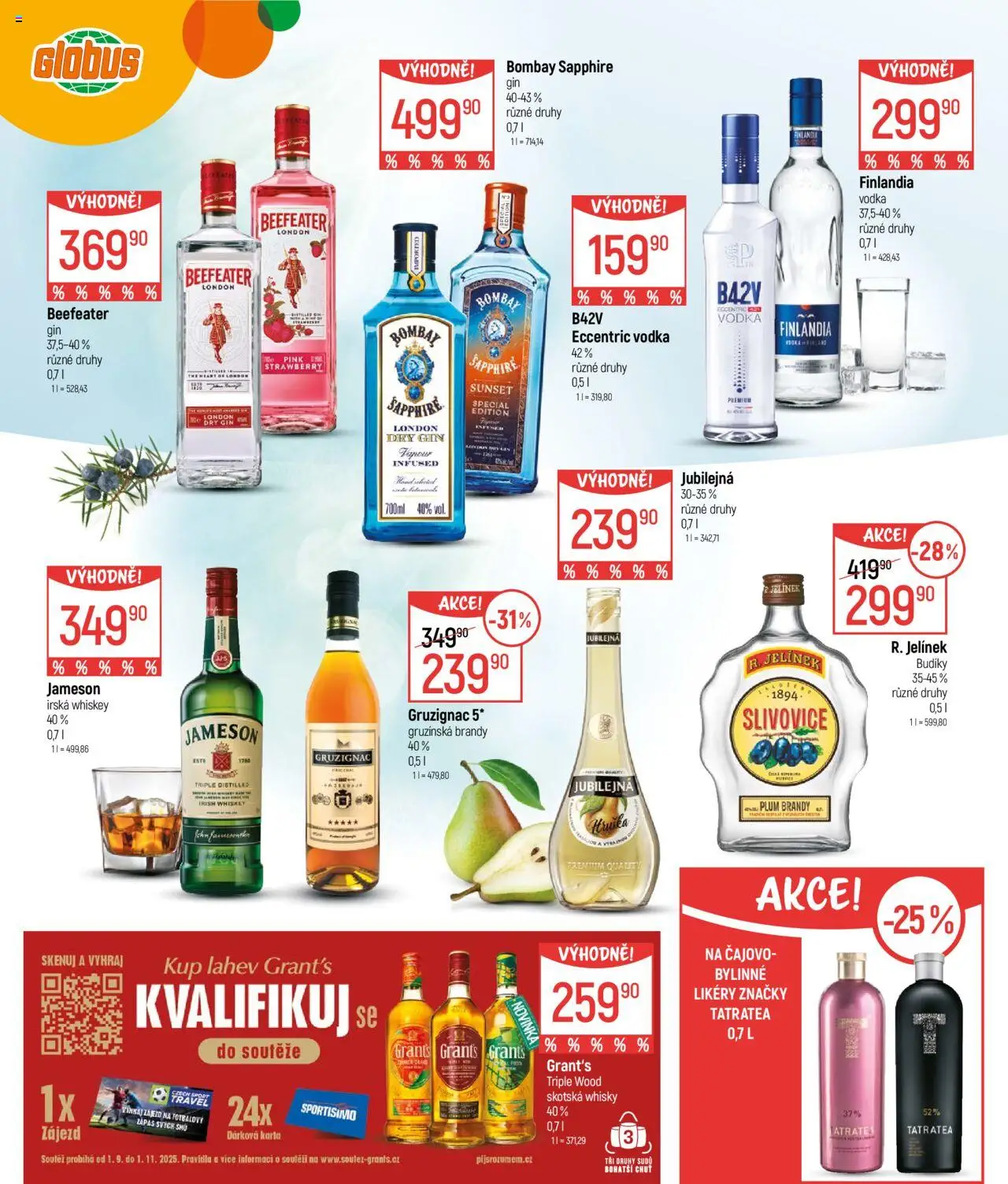 Globus leták - Chutě podzimu od 24.09.2025 | Strana: 6 | Produkty: Jameson, Whisky, Slivovice, Jelínek