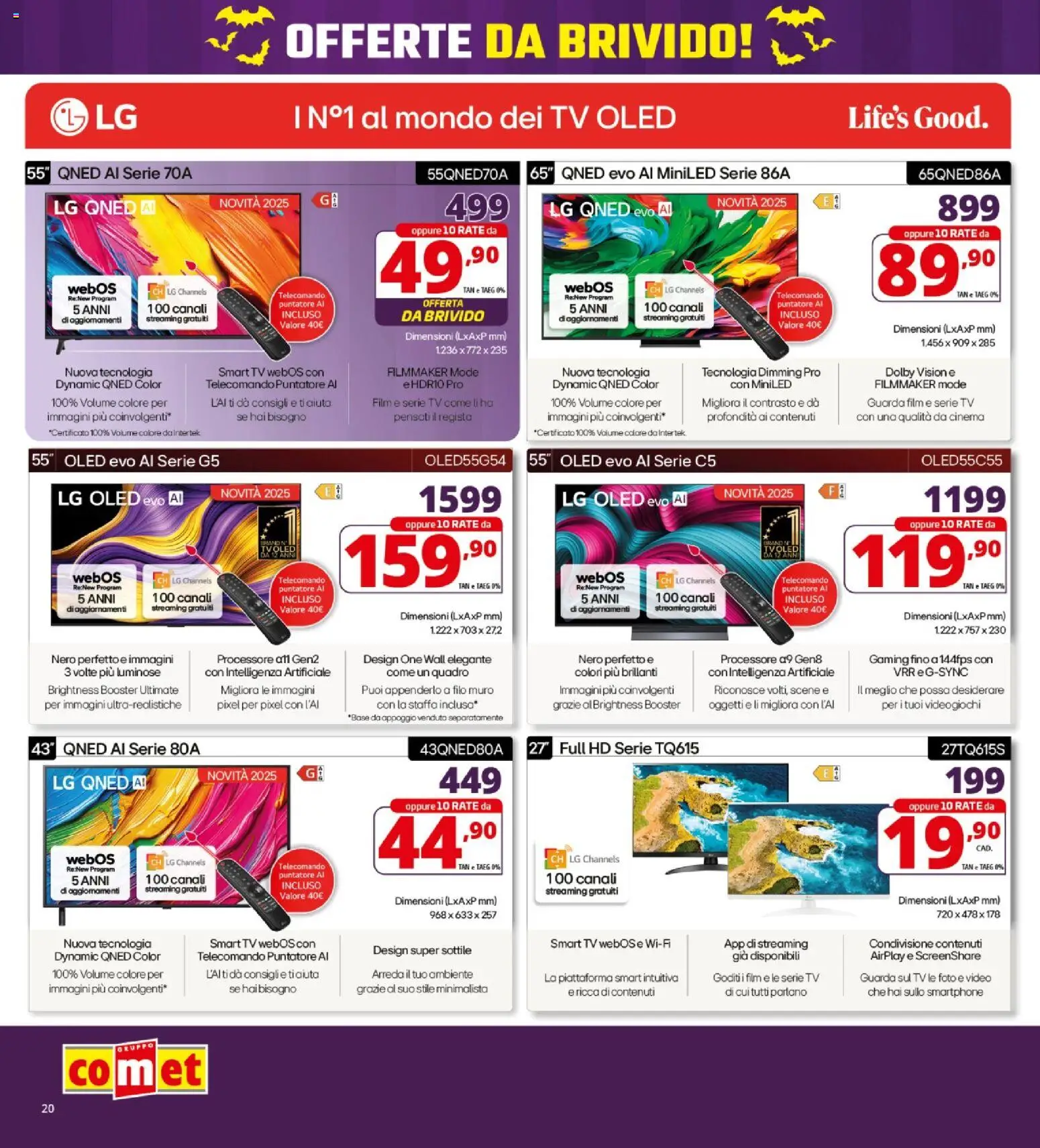 Volantino Comet del 23.10.2025 | Pagina: 20 | Prodotti: Telecomando, Smartphone, TV, Video