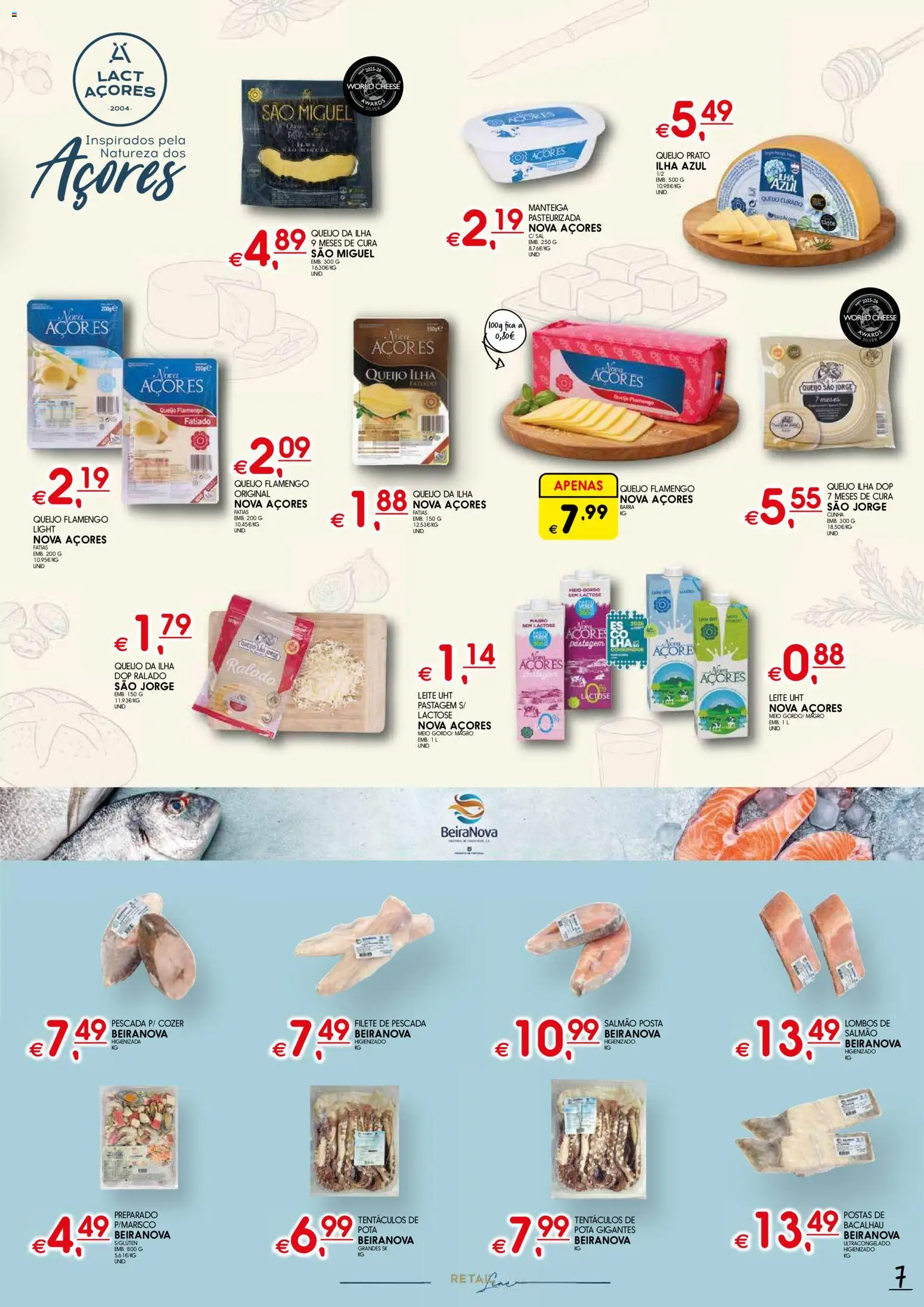 Meu Super Lojas Madeira │ válido de 26.02.2026 | Página: 7 | Produtos: Bacalhau, Sal, Manteiga, Queijo