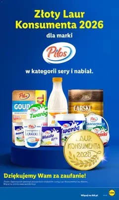 Pogląd oferty "Pilos Masło ekstra 82%, Masło ekstra 82%" - ważna od 02.04.2026 | Strona: 45 | Produkty: Serek, Serek wiejski, Masło, Ser gouda