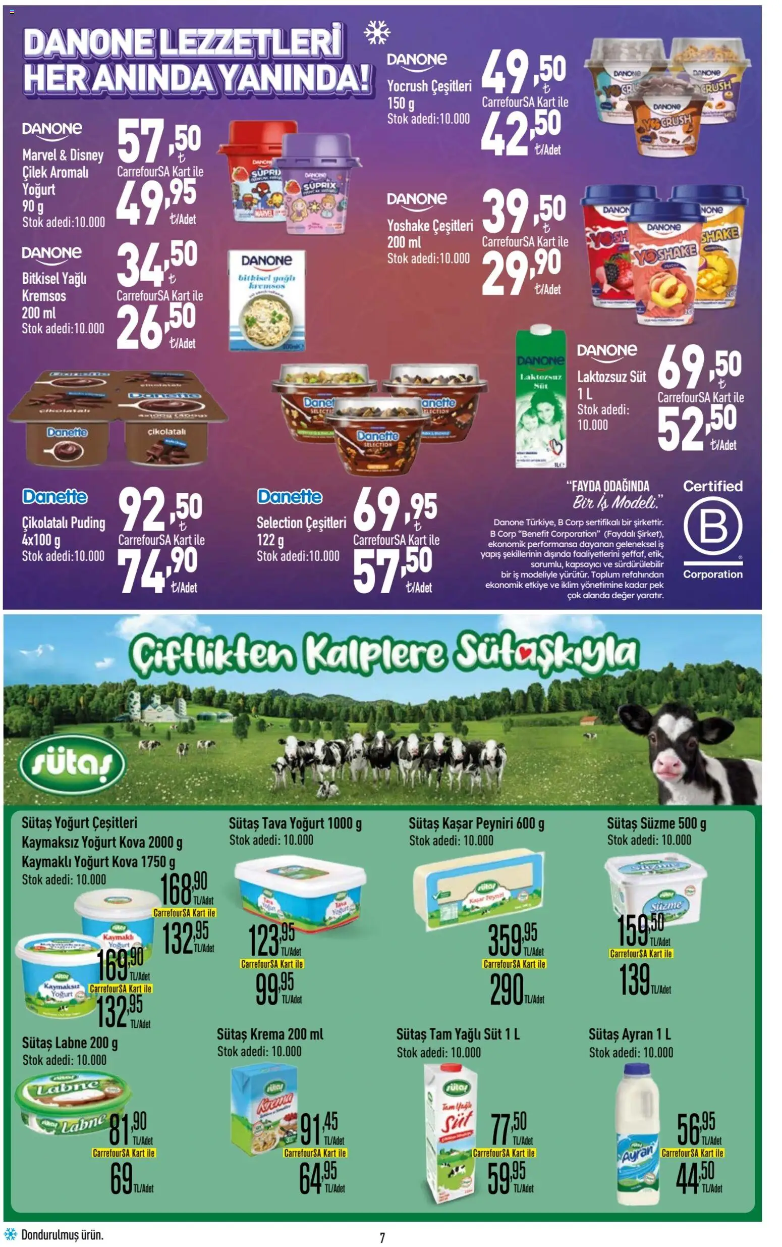 CarrefourSA Katalog - 09.04.2026 tarihinden itibaren geçerlidir | Sayfa: 8 | Ürünler: Peynir, Yoğurt, Çilek, Krema
