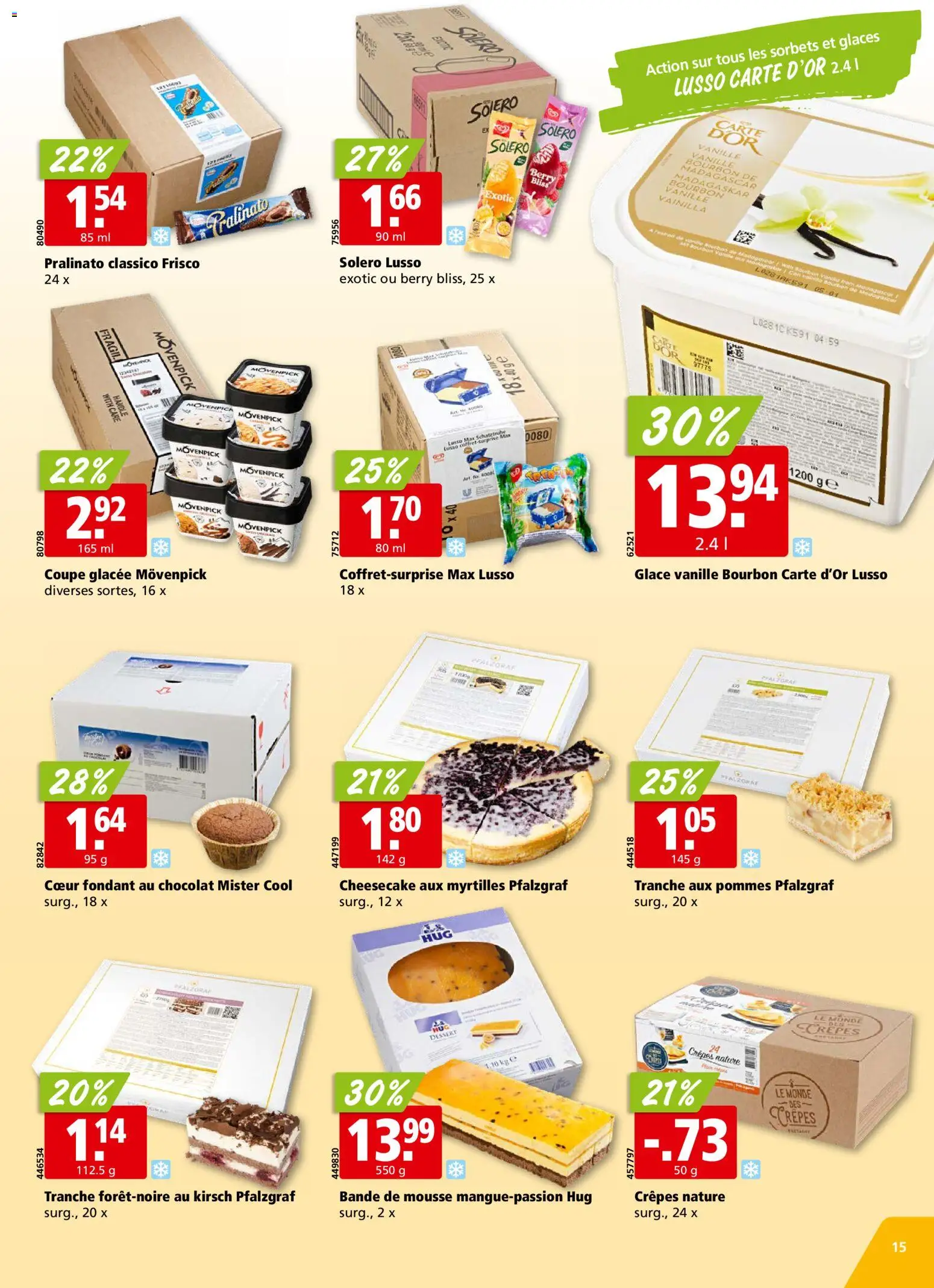 Aligro Aktionen Chavannes, Matran, Genève, Sion – gültig ab 10.11.2025 | Seite: 15 | Produkte: Glace, Bourbon