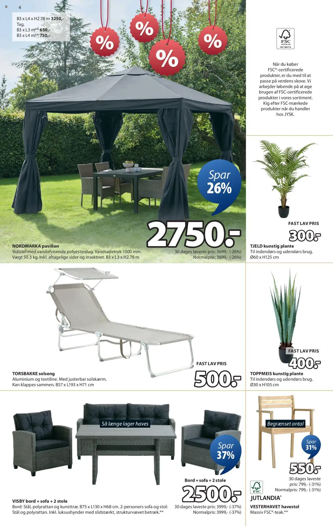 JYSK Tilbudsavis gyldig fra 04.07.2025 | Side: 5 | Produkter: Sofa, Bord, Stol