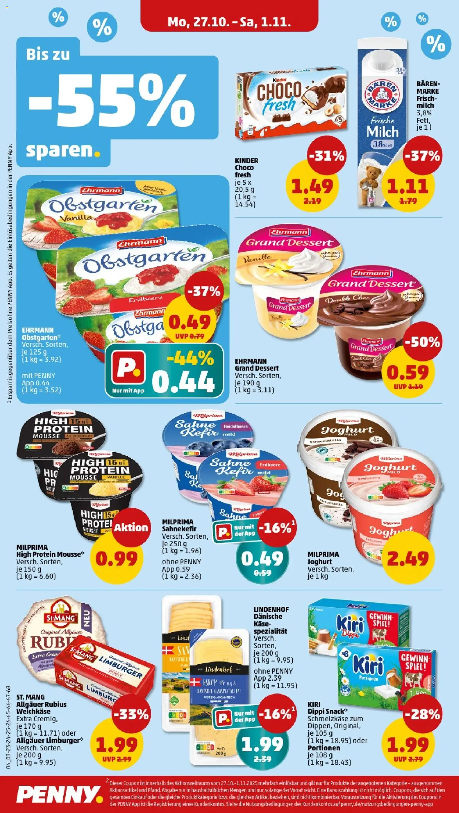 Penny - Hamburg  – gültig ab 27.10.2025 | Seite: 8 | Produkte: Kefir, Ehrmann grand dessert, Creme, Sahne