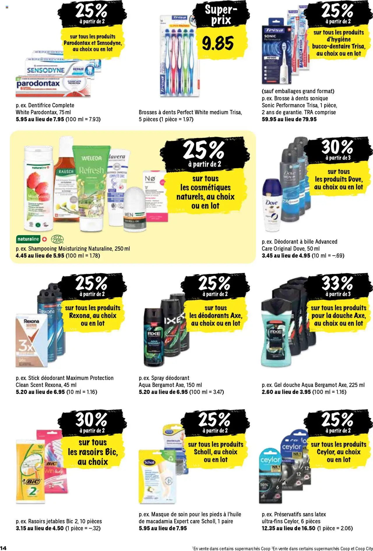 Coop - Les actions de la semaine ab 07.08.2025 | Seite: 14 | Produkte: Shampoo, Deodorant, Shower Gel