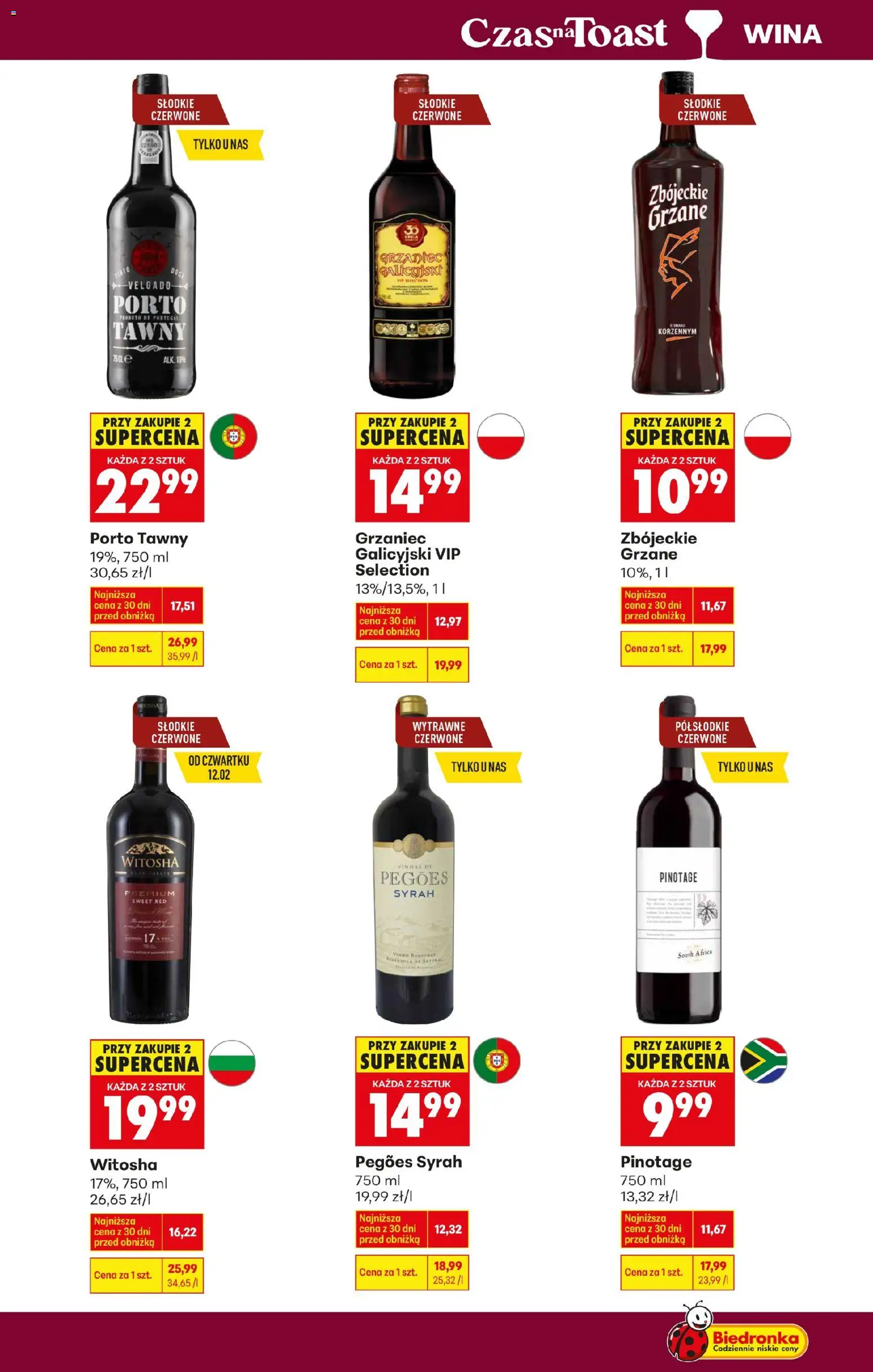 Biedronka gazetka - Czas na toast od 09.02.2026 | Strona: 19