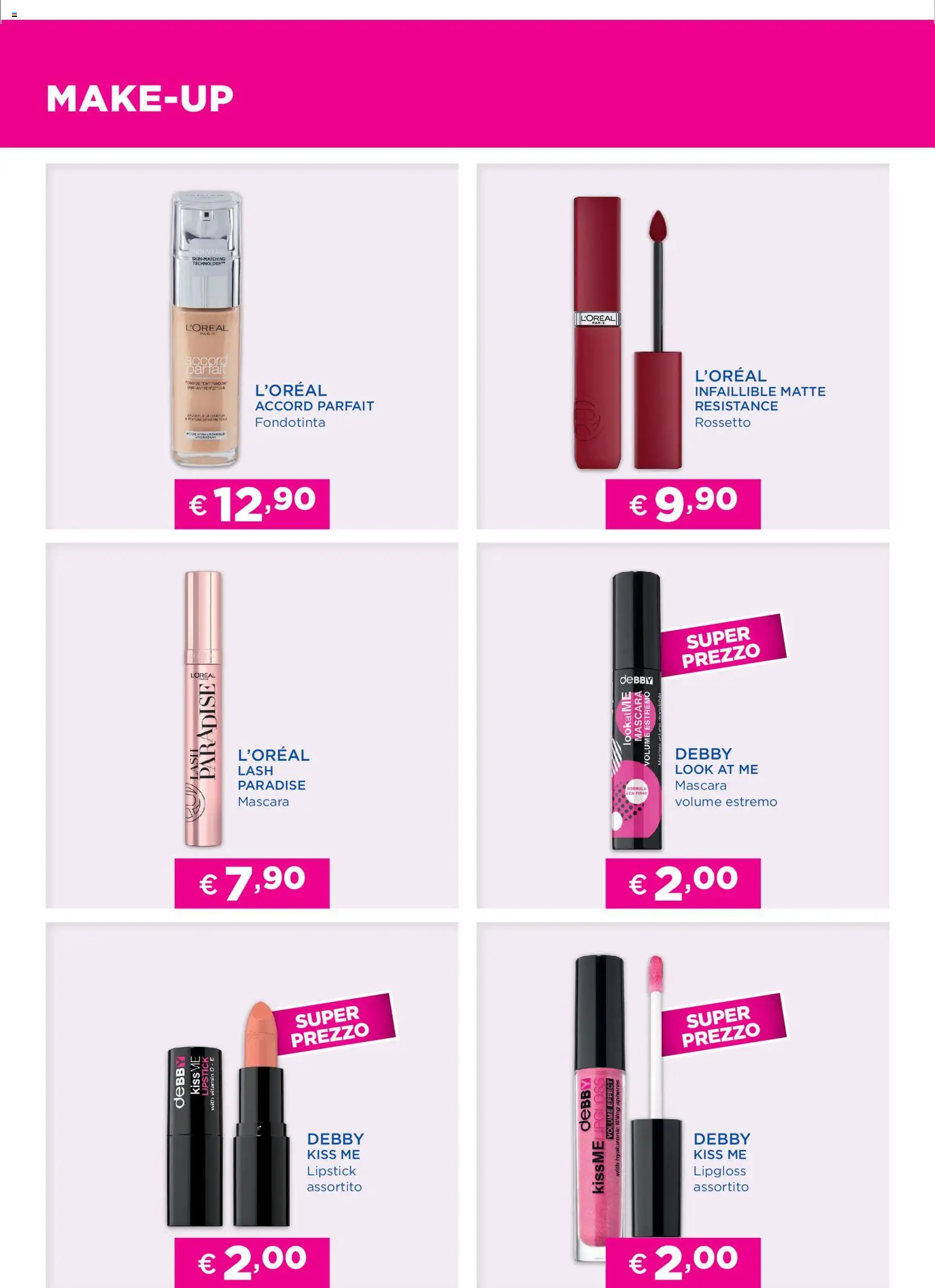 Volantino Acqua e Sapone del 29.10.2025 | Pagina: 2 | Prodotti: Mascara, Rossetto, Fondotinta