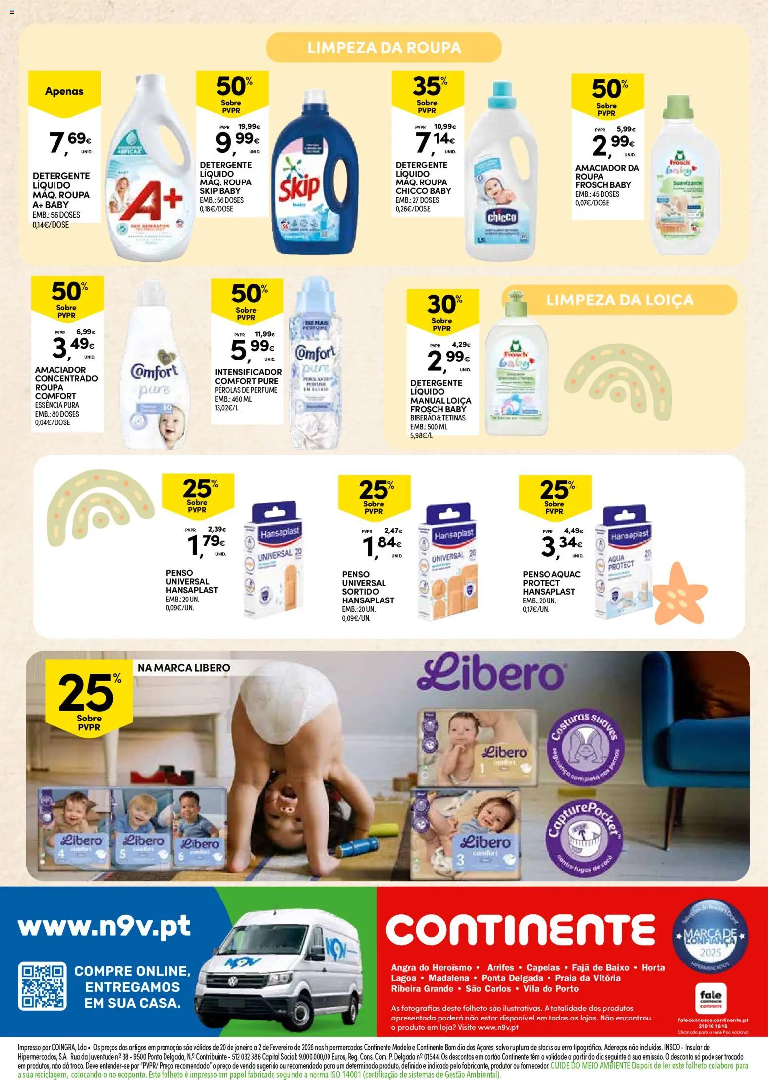 Continente - Açores: Bebé │ válido de 20.01.2026 | Página: 16 | Produtos: Perfume, Biberão, Detergente