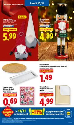 LIDL - Prévisualisation de Livarno Home Assiette décorative ou plateau décoratif, L'unité au choix. n°485712 valide à partir de 06.11.2025 | Page: 69