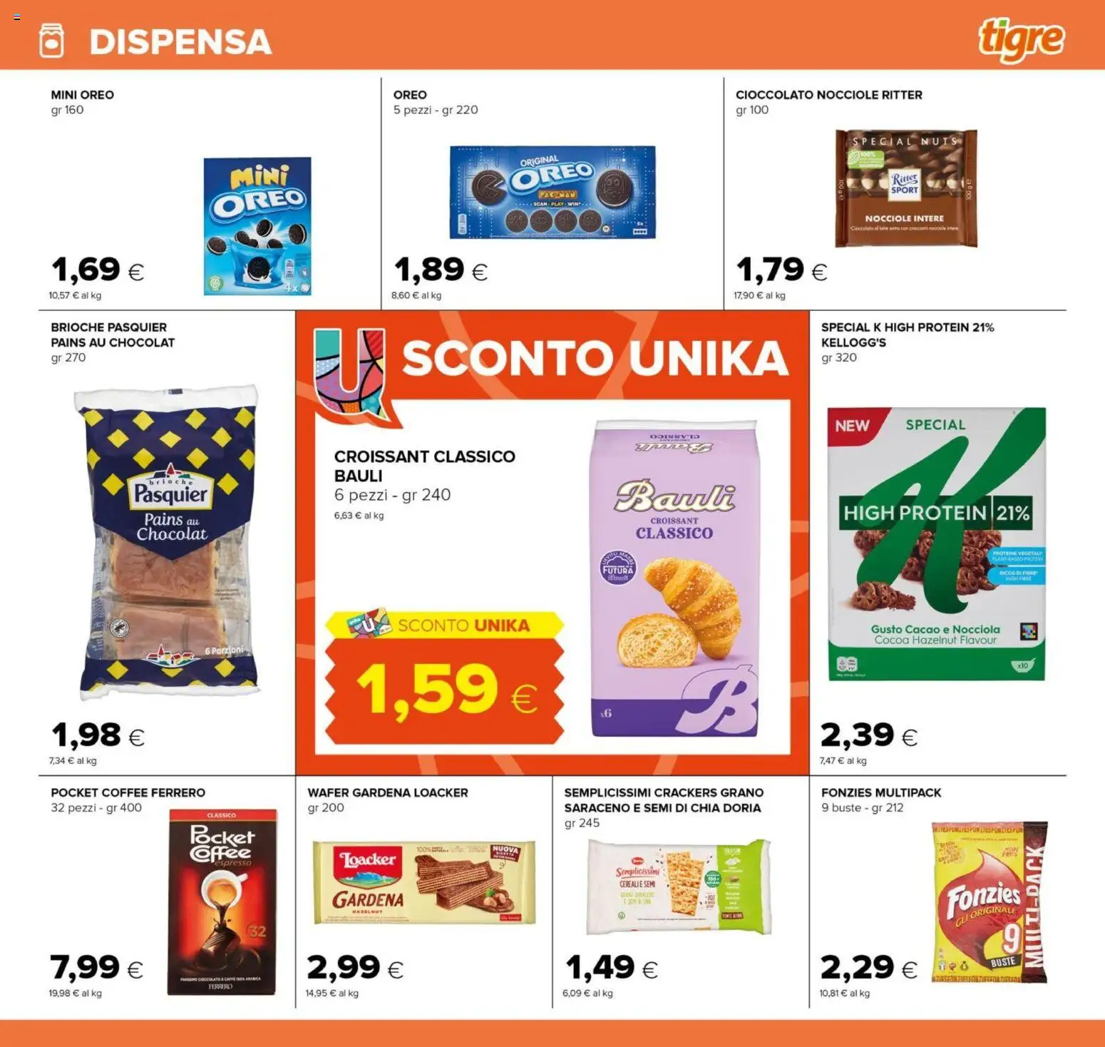 Volantino Tigre del 21.11.2025 | Pagina: 19 | Prodotti: Cioccolato, Nocciole, Crackers, Cacao