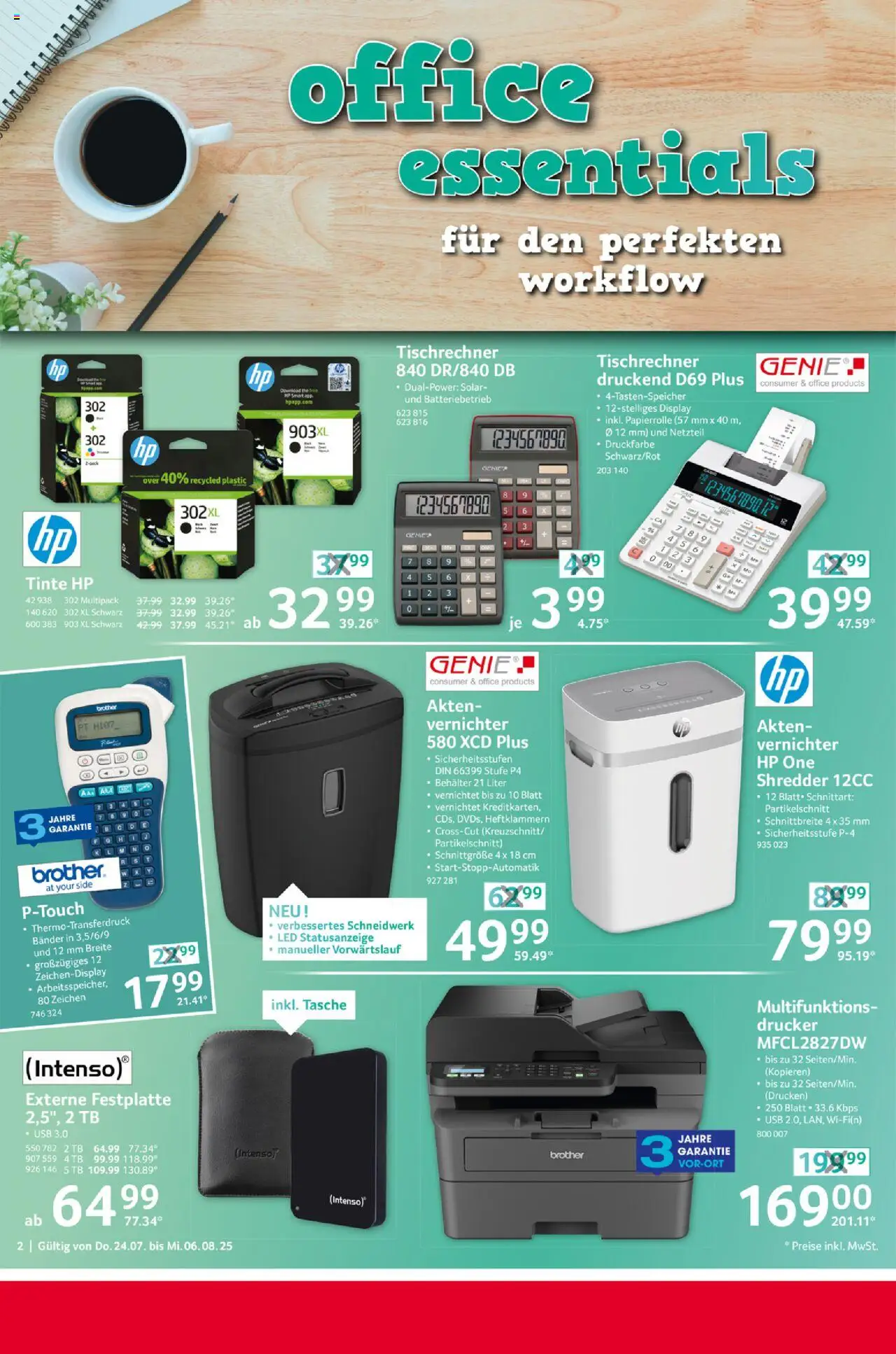 Selgros  Work Smart - gültig ab dem 24.07.2025 | Seite: 2 | Produkte: HP, Tasche, Netzteil, Drucker