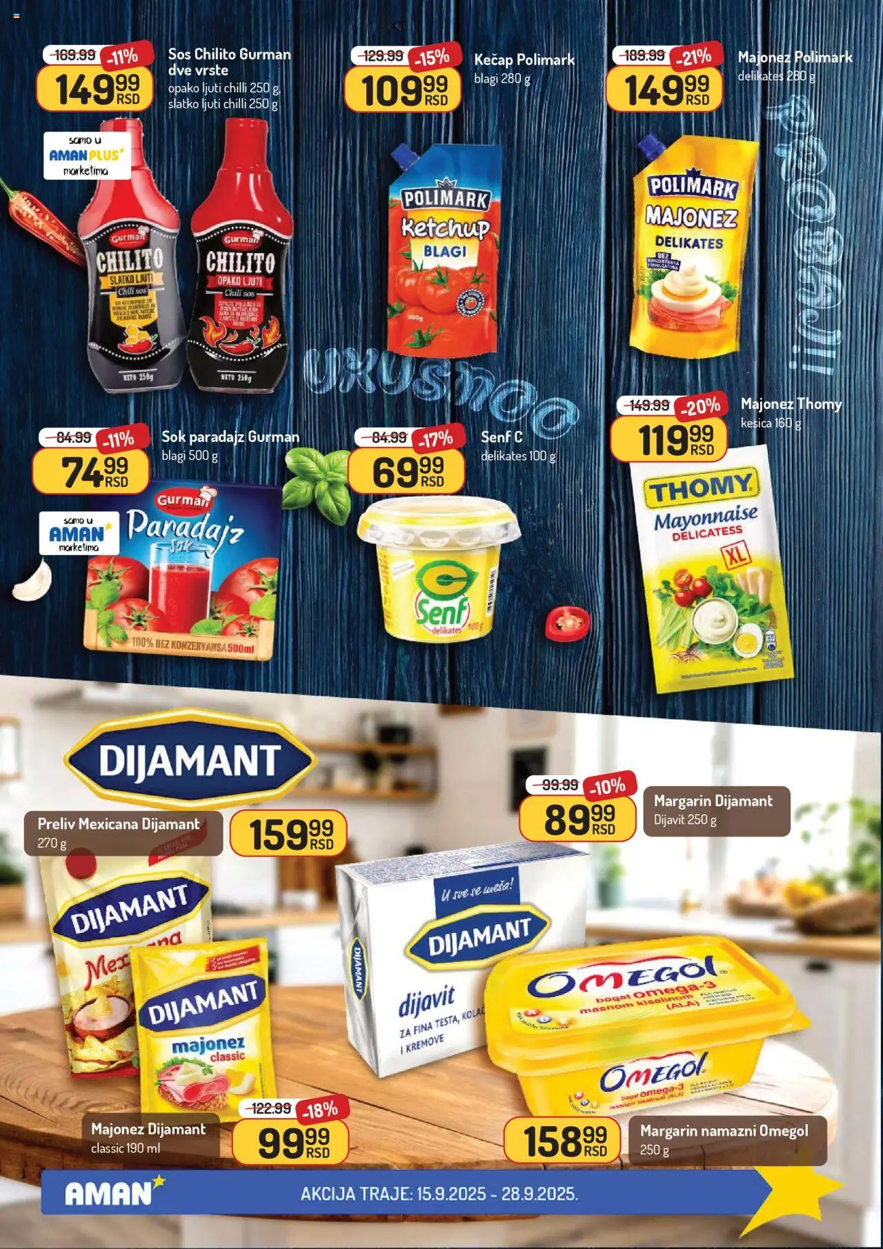 Aman katalog - važi od 15.09.2025 | Strana: 10 | Proizvode: Majonez, Kolač, Margarin, Paradajz