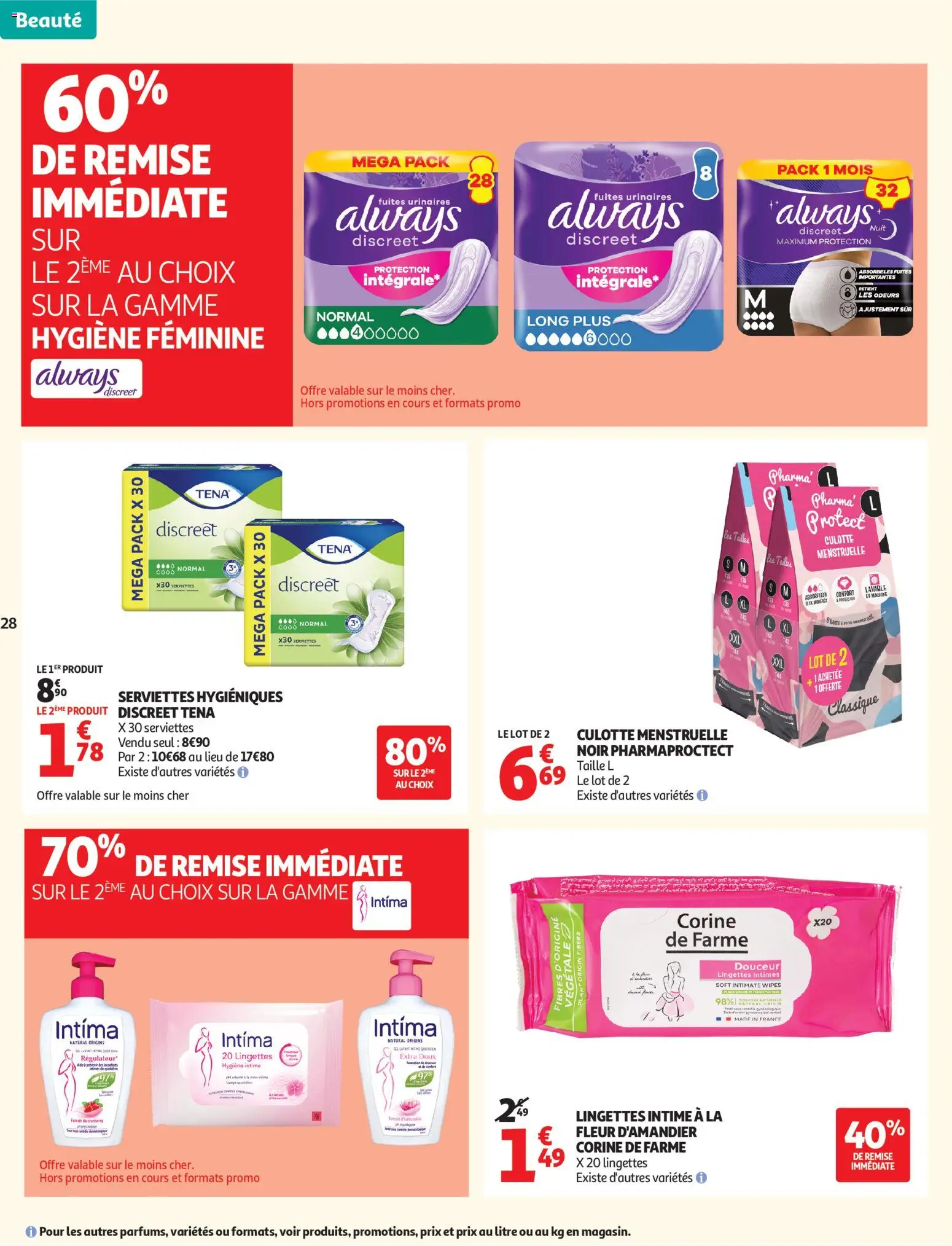 {H1} | Page: 28 | Produits: Culotte, Hygiène intime