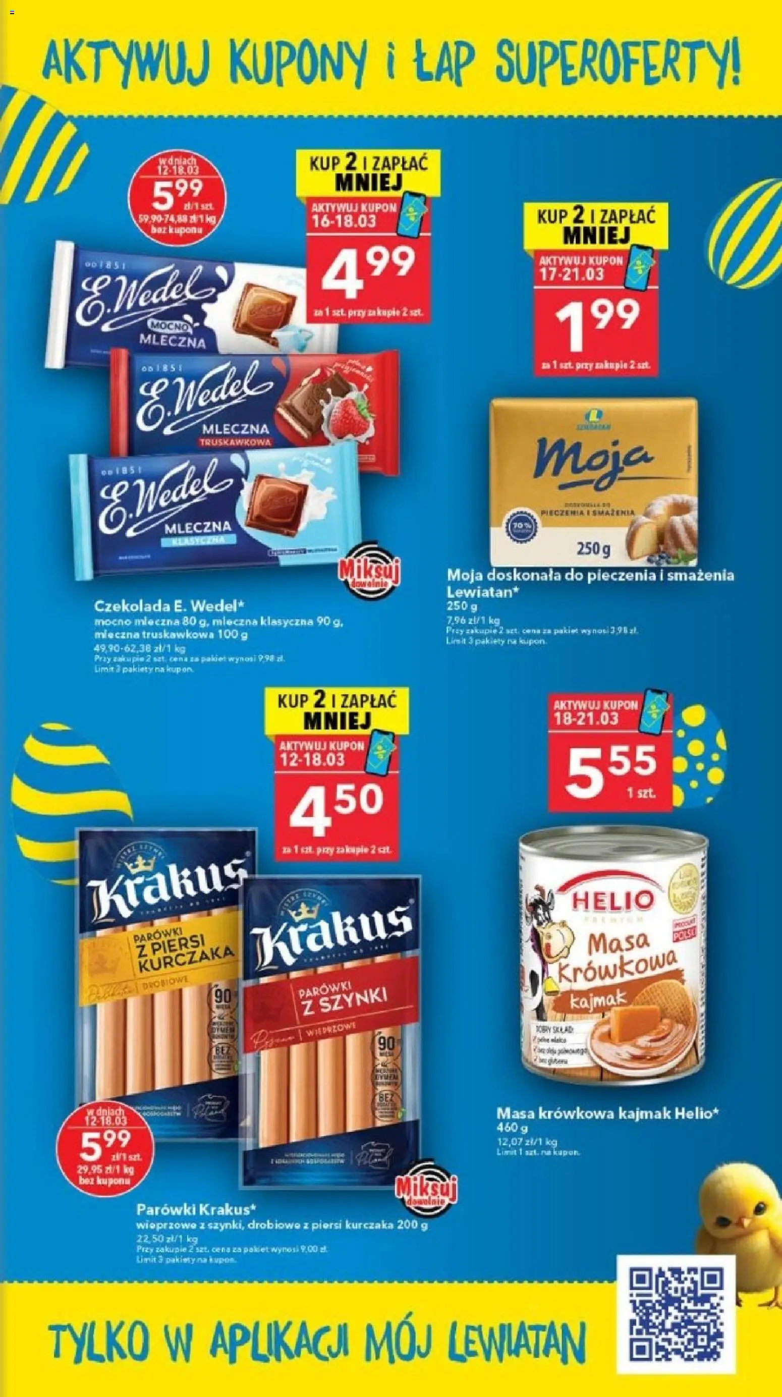 Lewiatan gazetka - Szczecin od 12.03.2026 | Strona: 3 | Produkty: Piersi, Parówki z szynki, Parówki, Czekolada