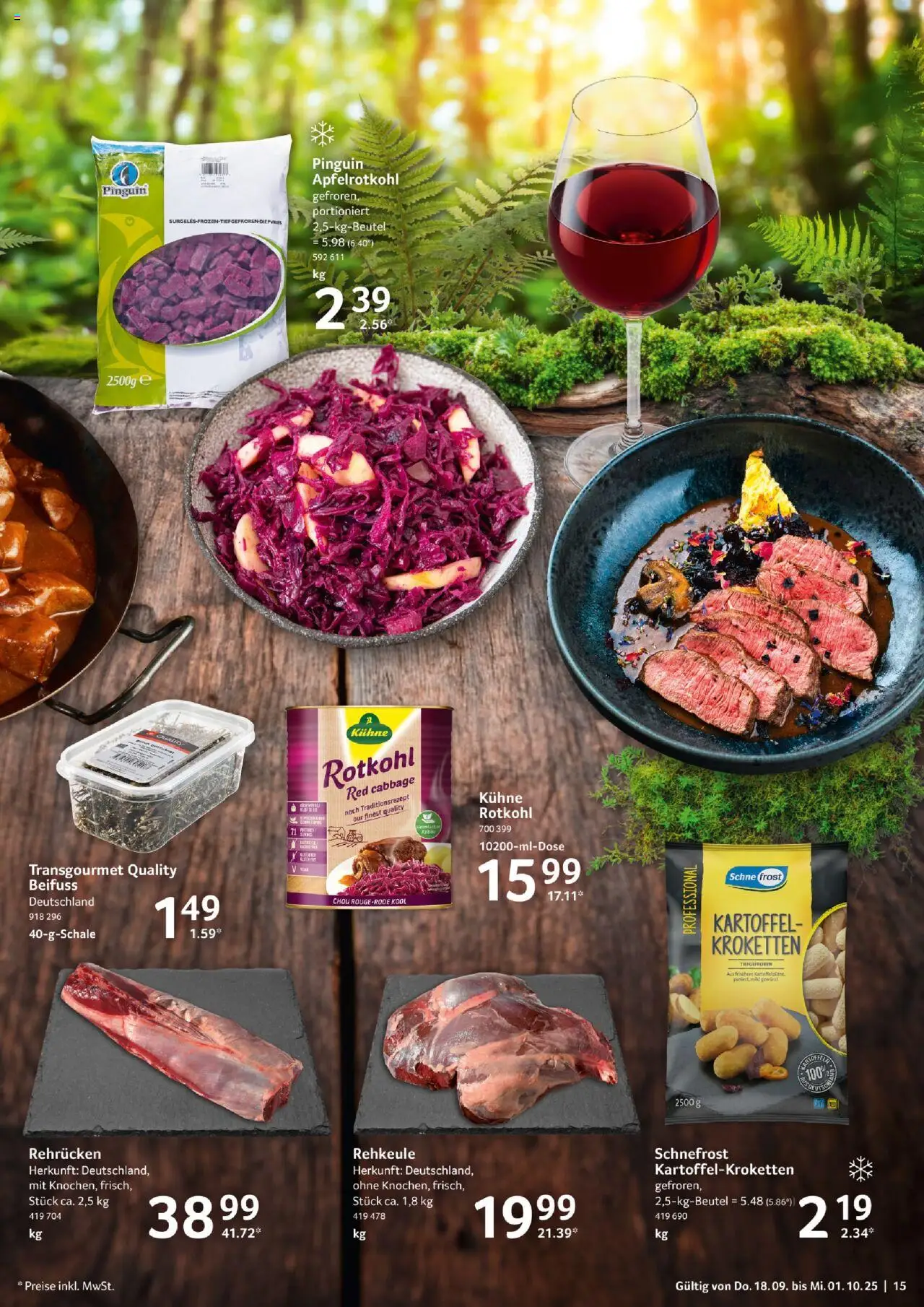 Selgros Gastronomie – gültig ab 18.09.2025 | Seite: 15 | Produkte: Rotkohl