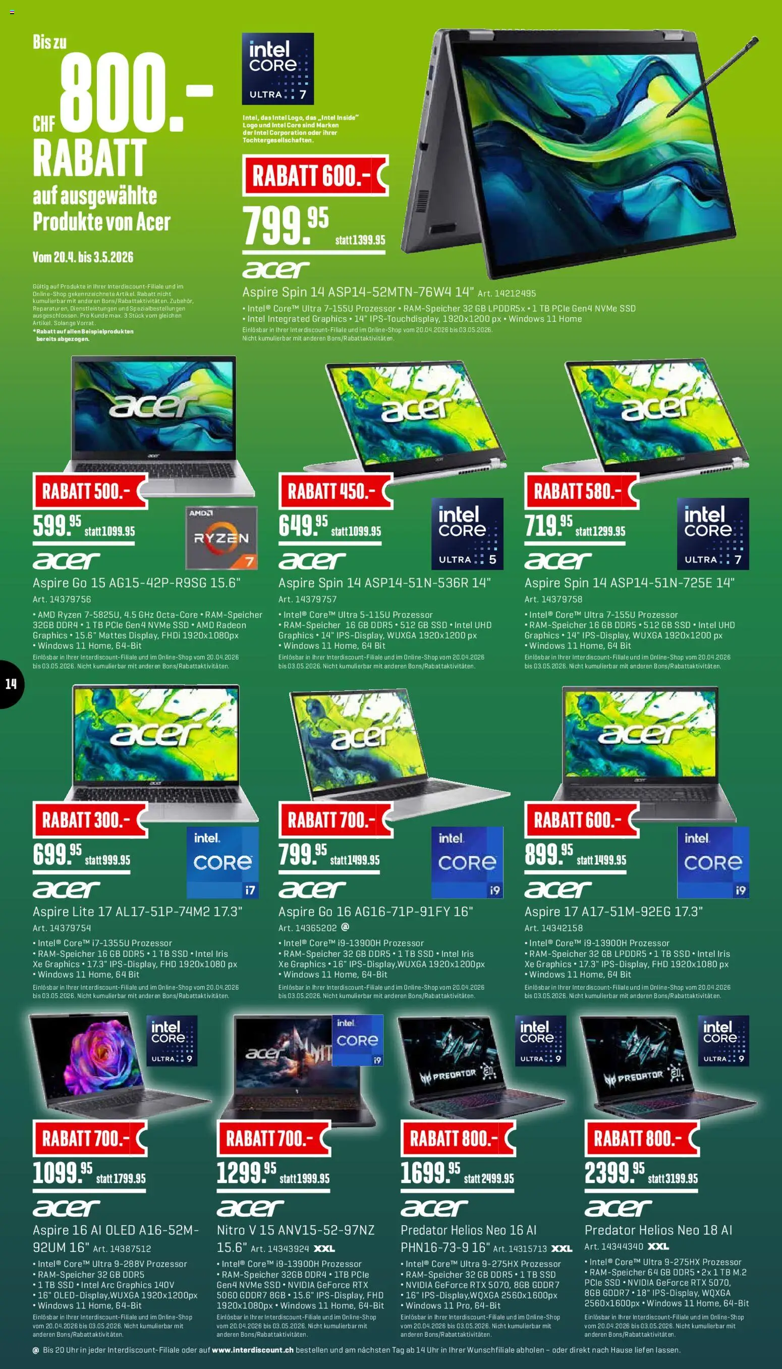 Interdiscount aktionen – gültig ab 20.04.2026 | Seite: 14 | Produkte: Uhr