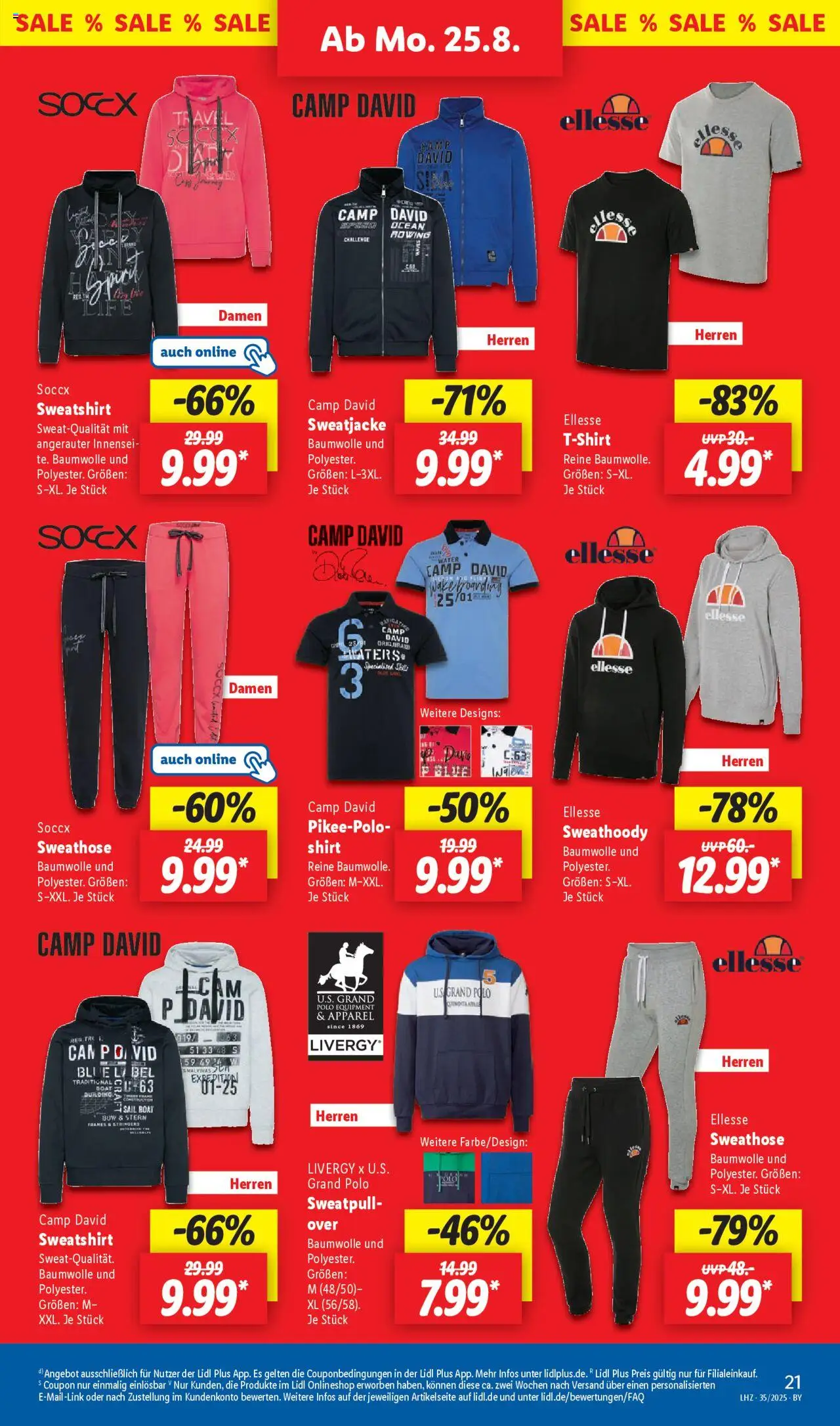 Lidl Prospekt Uffenheim - gültig ab dem 25.08.2025 | Seite: 31 | Produkte: Shirt, Sweathose, Sweatjacke, Sweatshirt