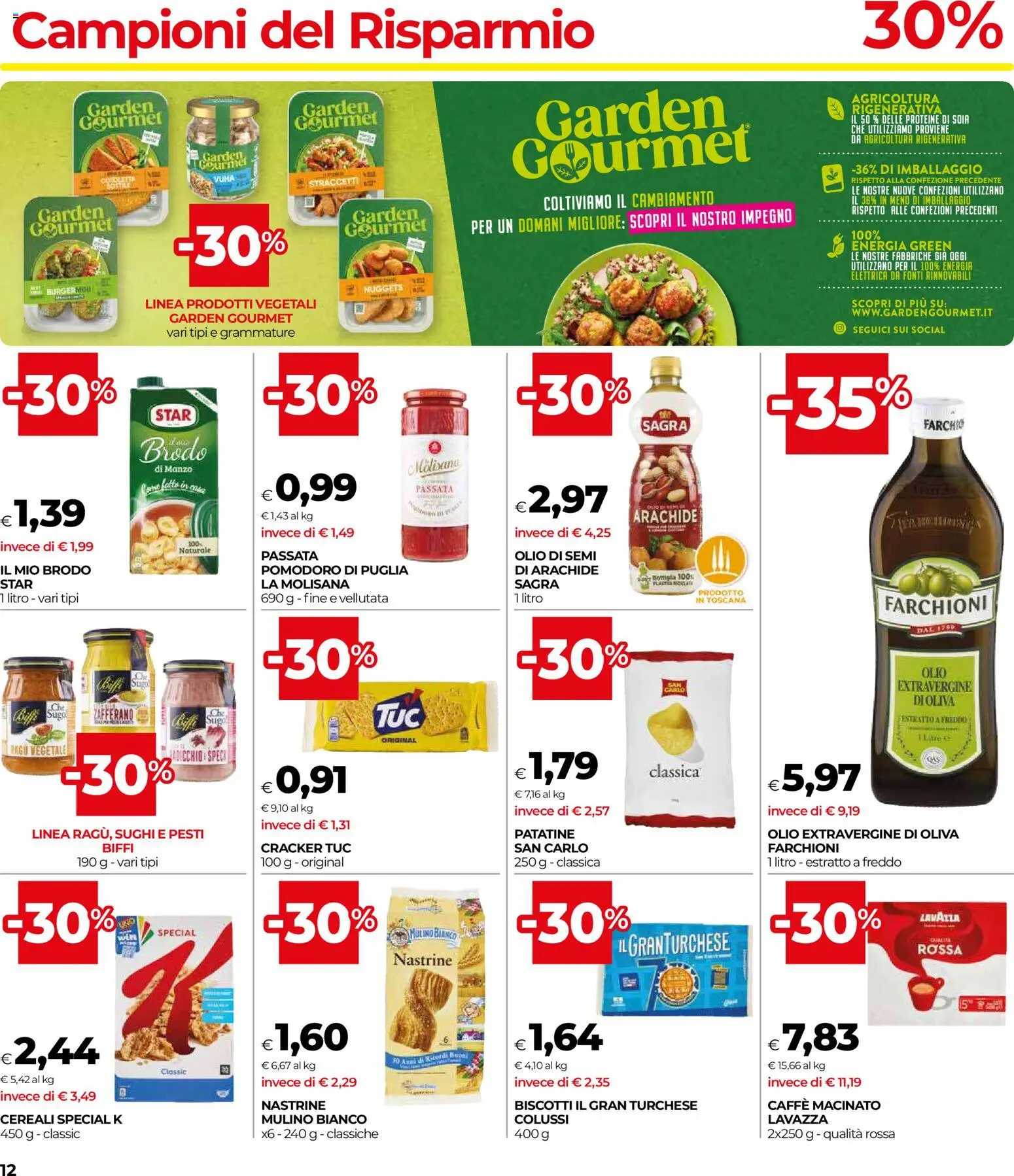 Volantino COOP del 20.11.2025 | Pagina: 12 | Prodotti: Cereali, Patatine, Biscotti, Pomodoro