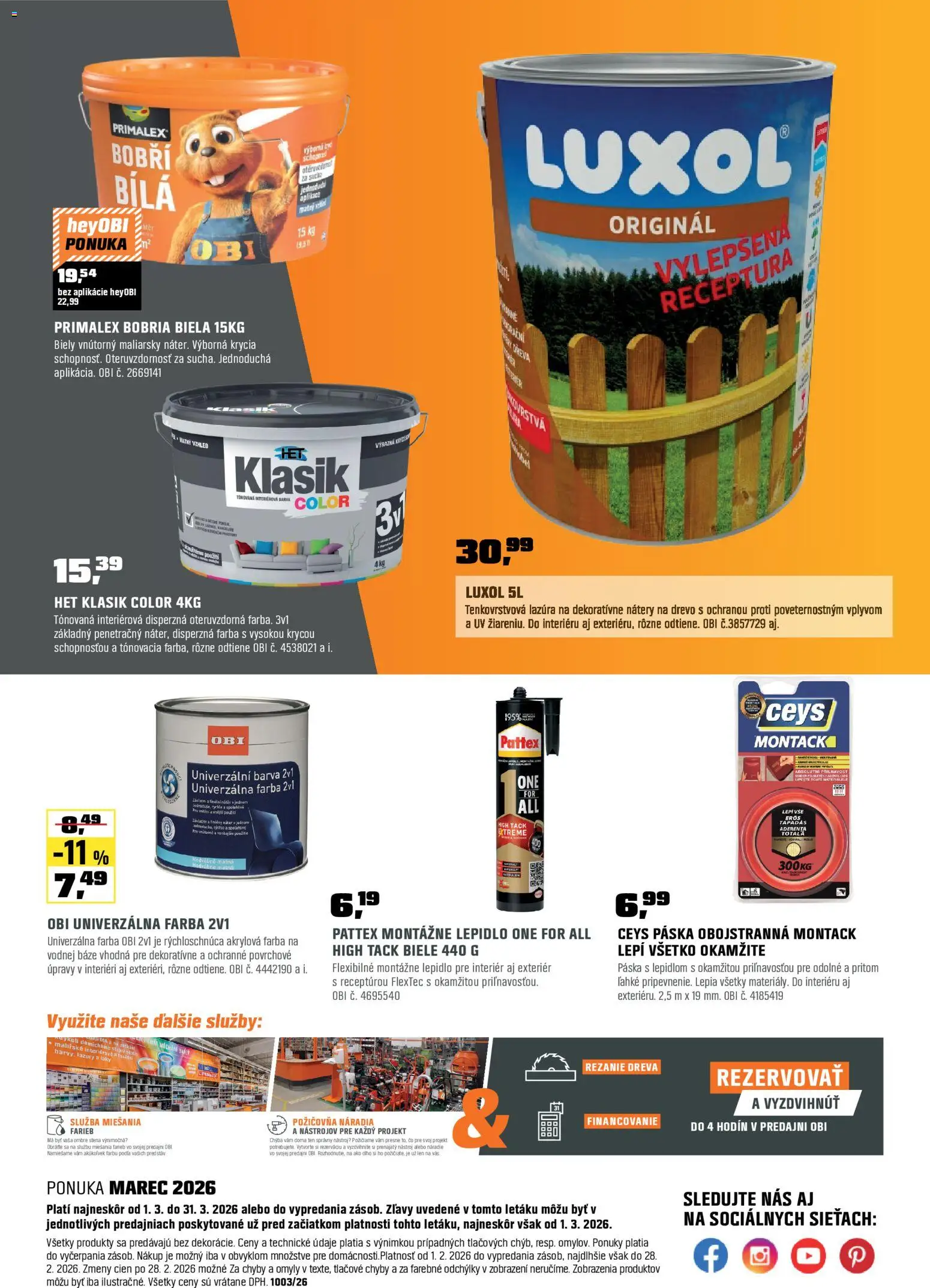 Nové OBI akcie – leták je platný od 28.02.2026 | Strana: 23 | Produkty: Náradie, Primalex
