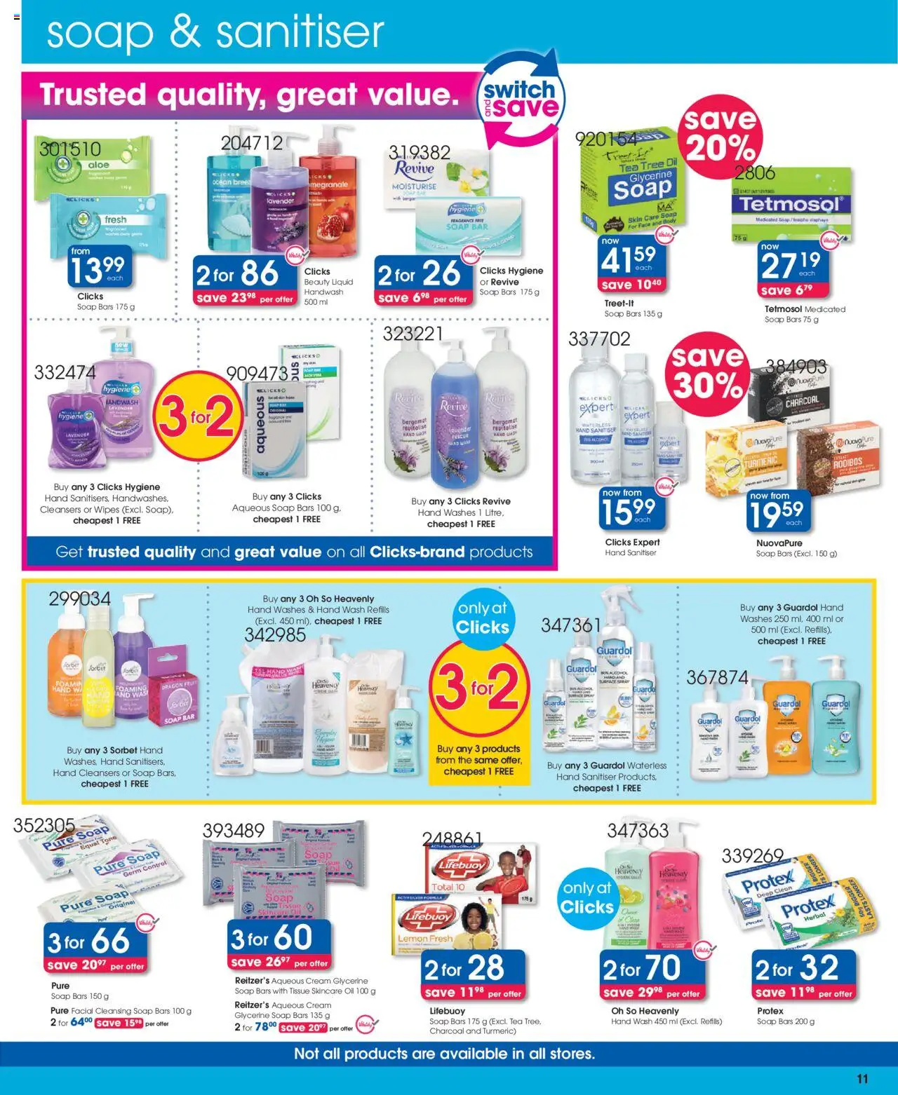 New Clicks catalogue – valid from 23.09.2025 | Page: 11 | Products: Fragrance, Cream, Lemon, Sanitiser