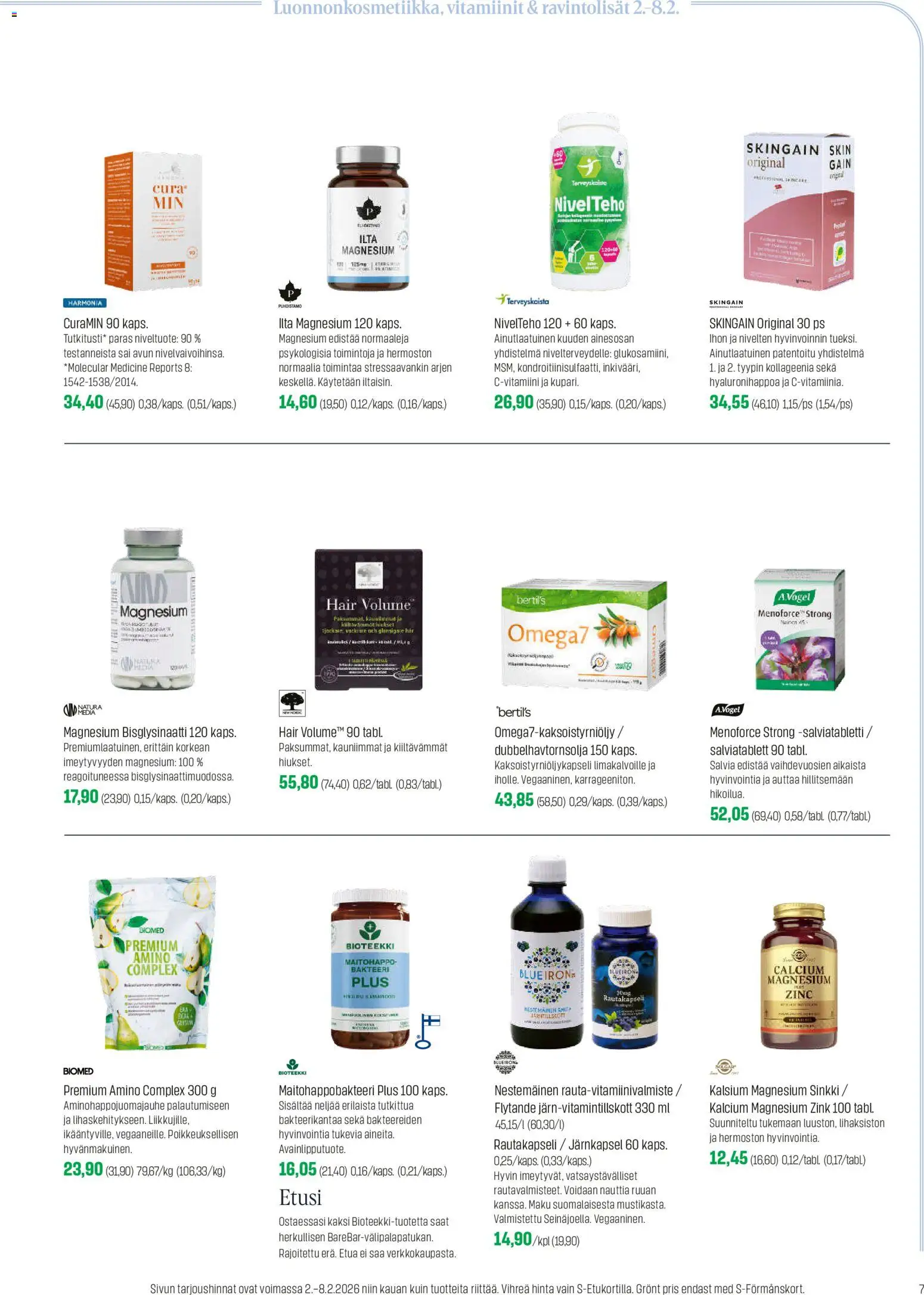 Sokos tarjoukset – voimassa 26.01.2026 alkaen | Sivu: 7 | Tuotteet: Vitamiinit