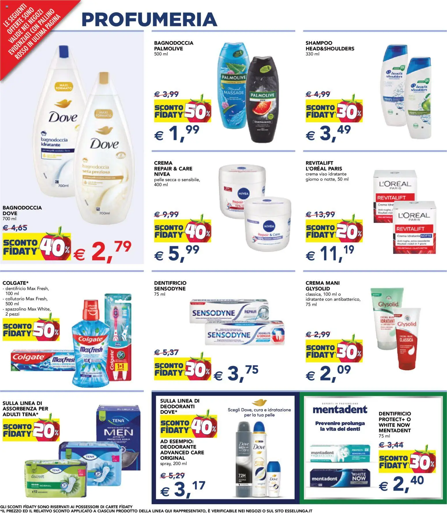 Volantino Esselunga S del 17.11.2025 | Pagina: 20 | Prodotti: Crema, Deodorante, Dentifricio, Spazzolino