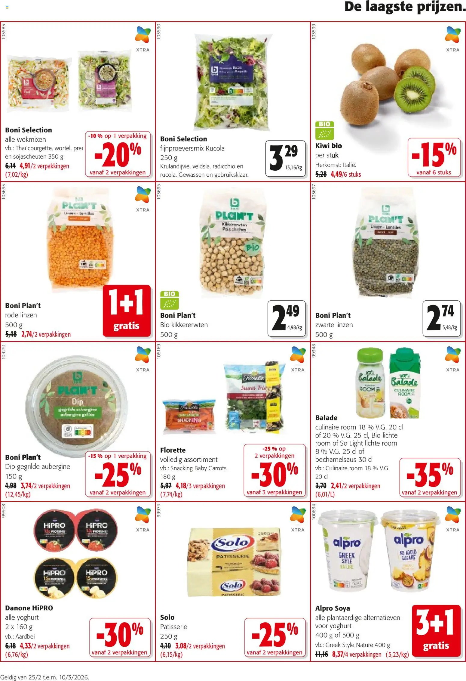 {H1} | Pagina: 10 | Producten: Room, Dip, Tortilla lap, Rucola