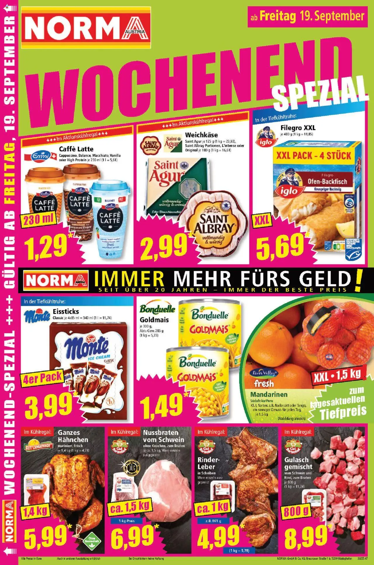 Norma Flugblatt gültig ab 08.09.2025 | Seite: 16 | Produkte: Mandarinen