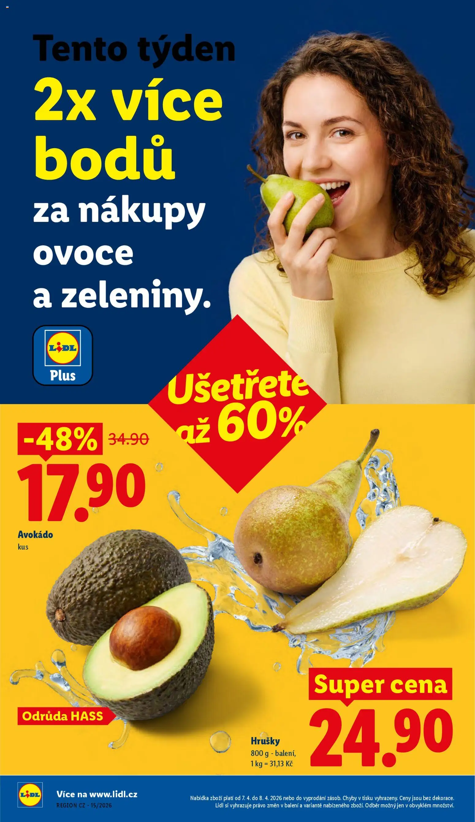 Lidl leták od 07.04.2026 | Strana: 8 | Produkty: Ovoce, Hrušky, Avokádo