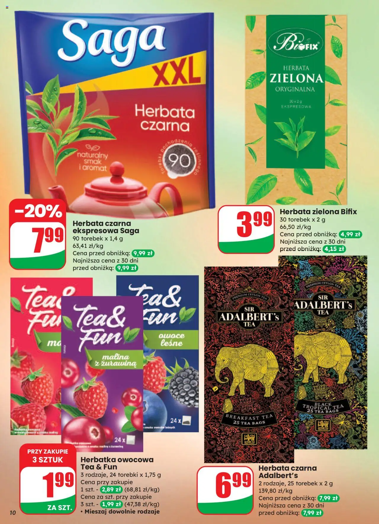 Dino Gazetka od 13.08.2025 | Strona: 10 | Produkty: Malina, Żurawina, Herbata, Torebki