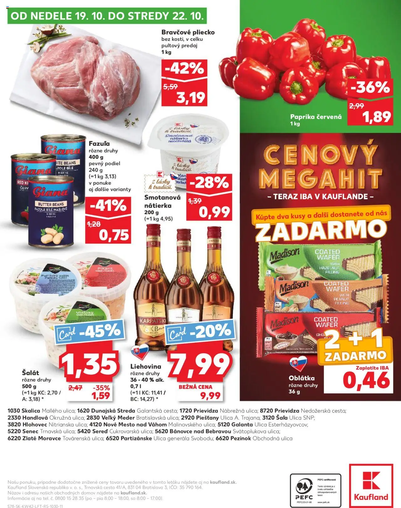 Nové Kaufland akcie – leták je platný od 16.10.2025 | Strana: 78 | Produkty: Paprika, Karpatské brandy, Fazuľa, Brandy