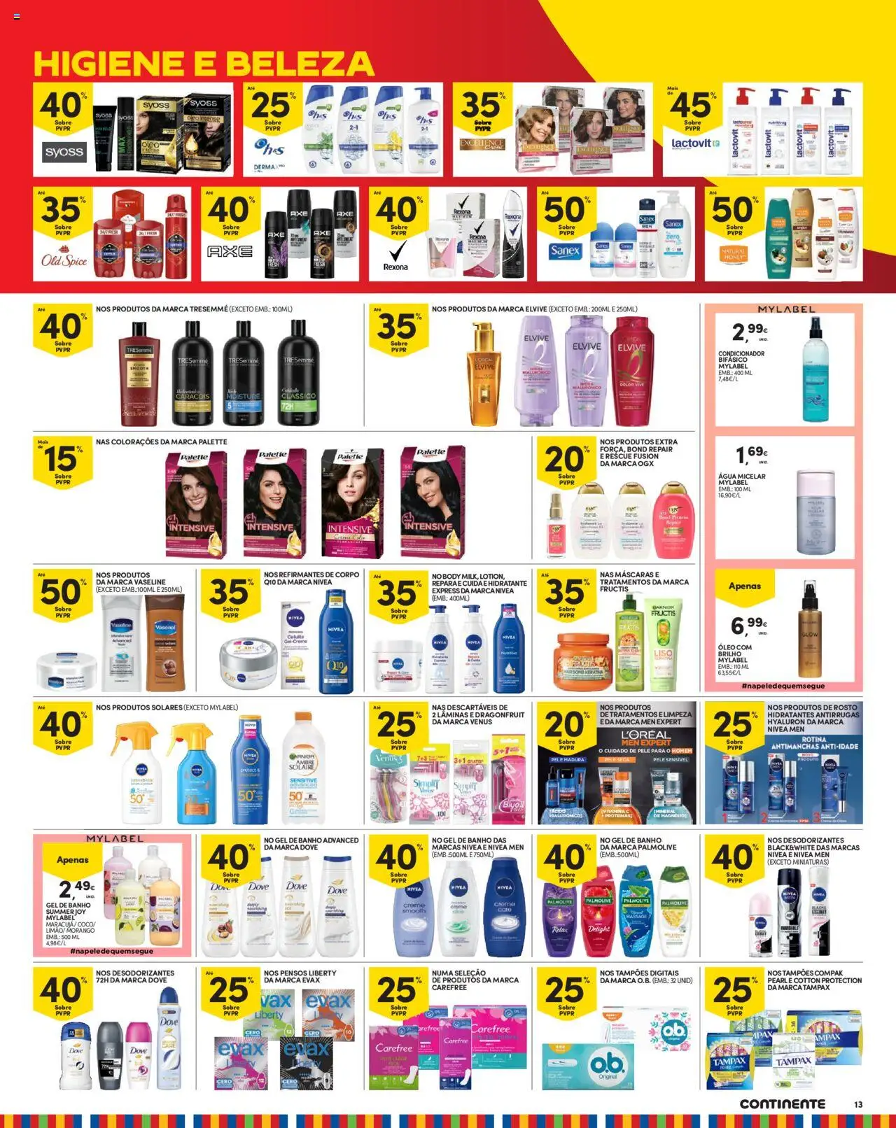 Continente - Madeira │ válido de 05.08.2025 | Página: 13 | Produtos: Agua, Condicionador, Gel de banho, Creme