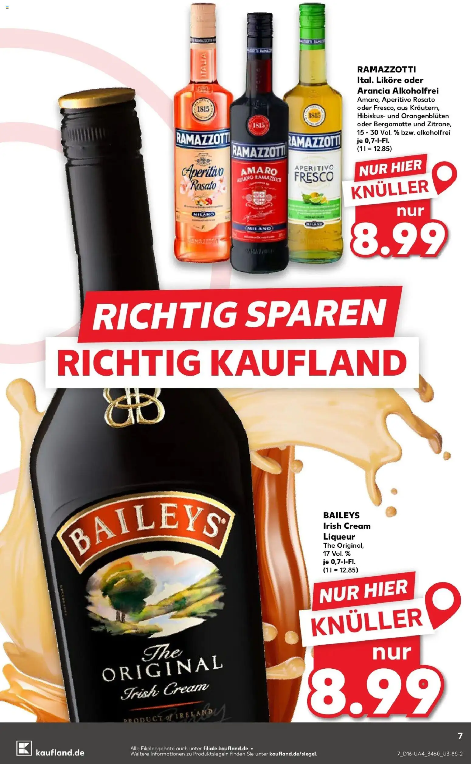 Kaufland Prospekt Weiden In Der Oberpfalz	 – gültig ab 16.04.2026 | Seite: 7 | Produkte: Baileys, Ramazzotti